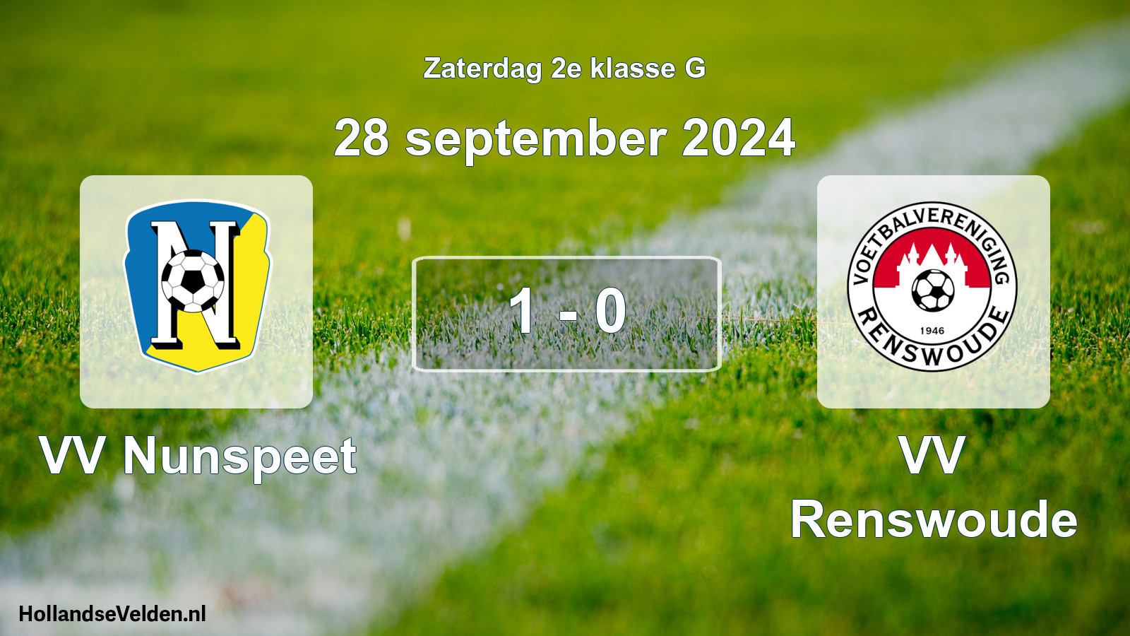 Total number of matches played: VV Nunspeet - VV Renswoude 1 - 0 (28 September 2024)