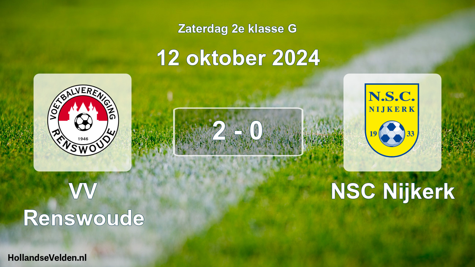 Total number of matches played: VV Renswoude - NSC Nijkerk 2 - 0 (12 October 2024)