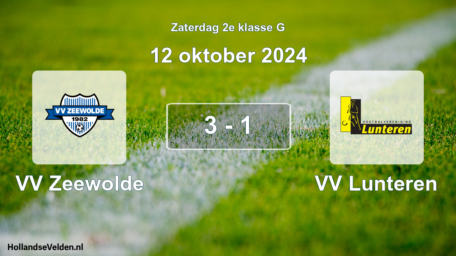 Total number of matches played: VV Zeewolde - VV Lunteren 3 - 1 (12 October 2024)