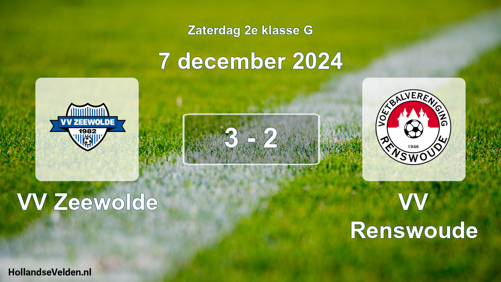 Total number of matches played: VV Zeewolde - VV Renswoude 3 - 2 (7 December 2024)