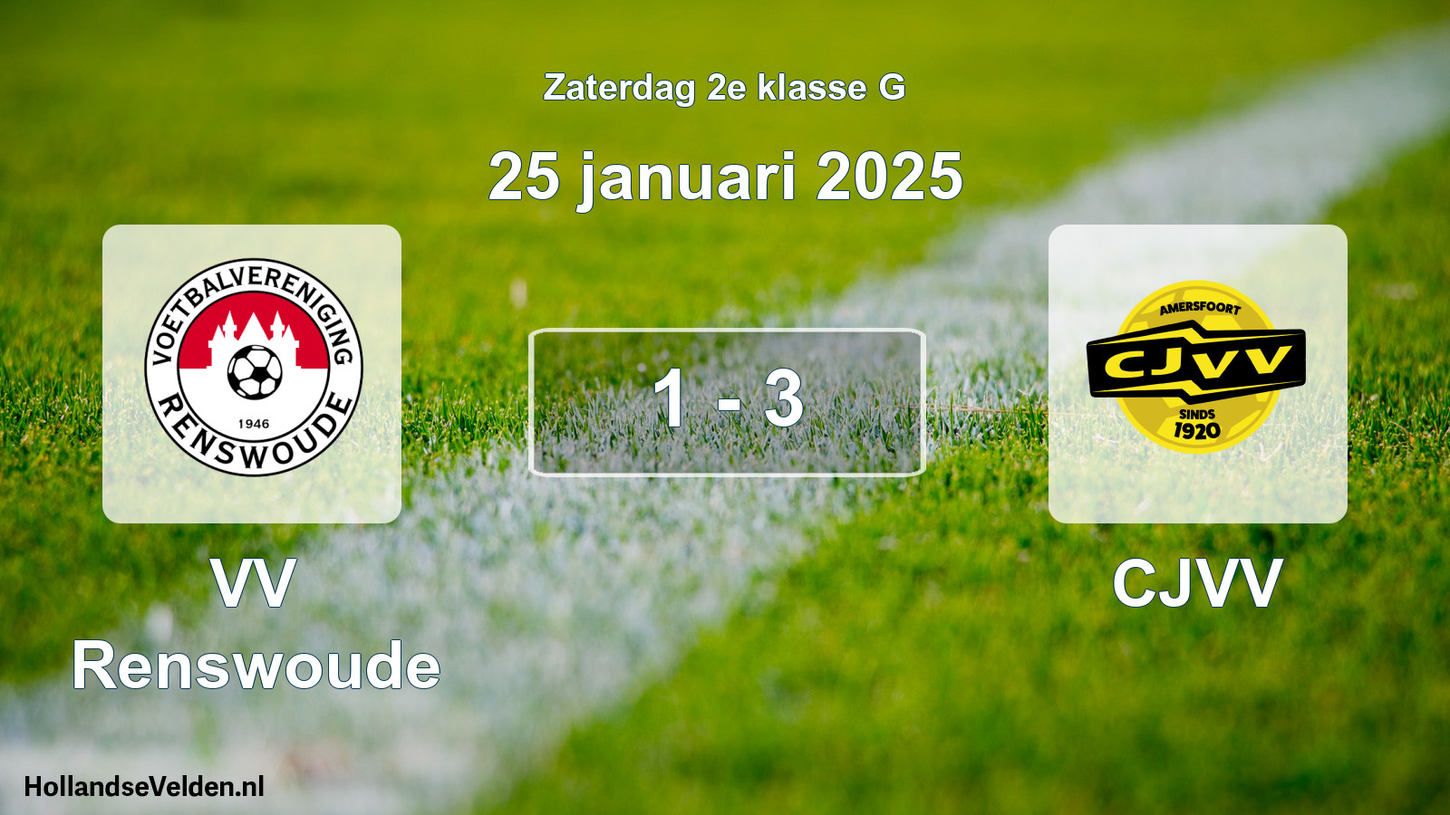 Total number of matches played: VV Renswoude - CJVV 1 - 3 (25 January 2025)