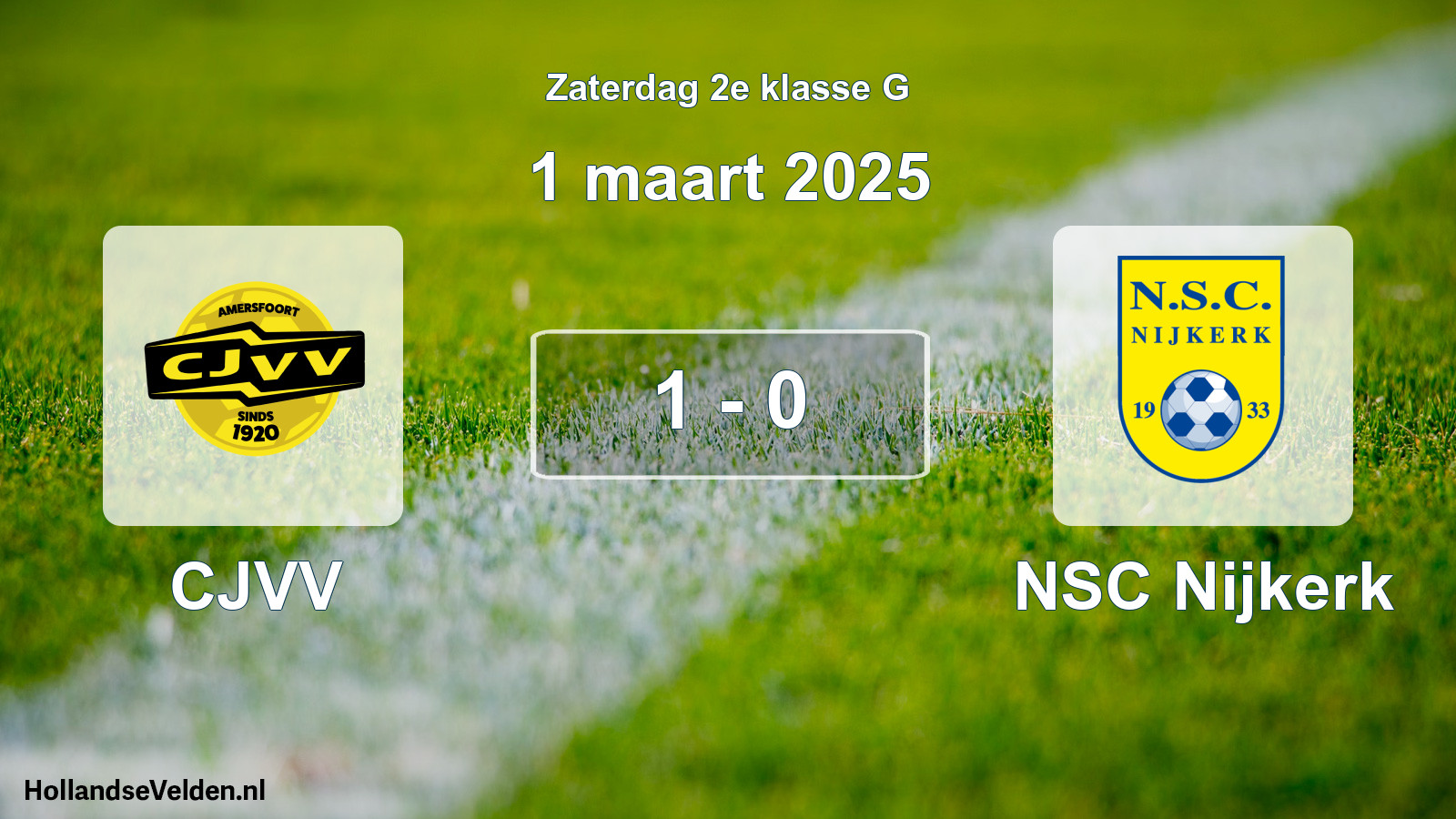 Total number of matches played: CJVV - NSC Nijkerk 1 - 0 (1 March 2025)