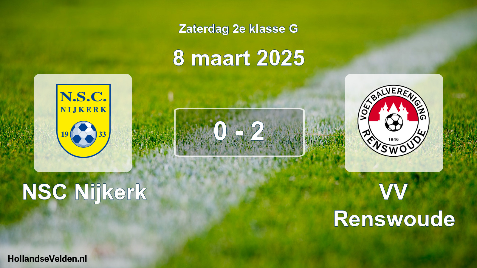 Total number of matches played: NSC Nijkerk - VV Renswoude 0 - 2 (8 March 2025)