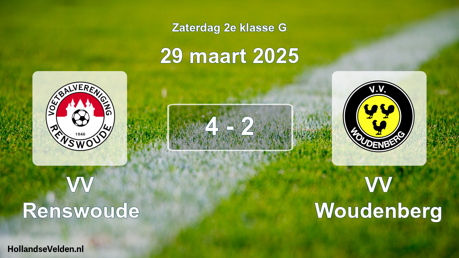 Total number of matches played: VV Renswoude - VV Woudenberg 4 - 2 (29 March 2025)
