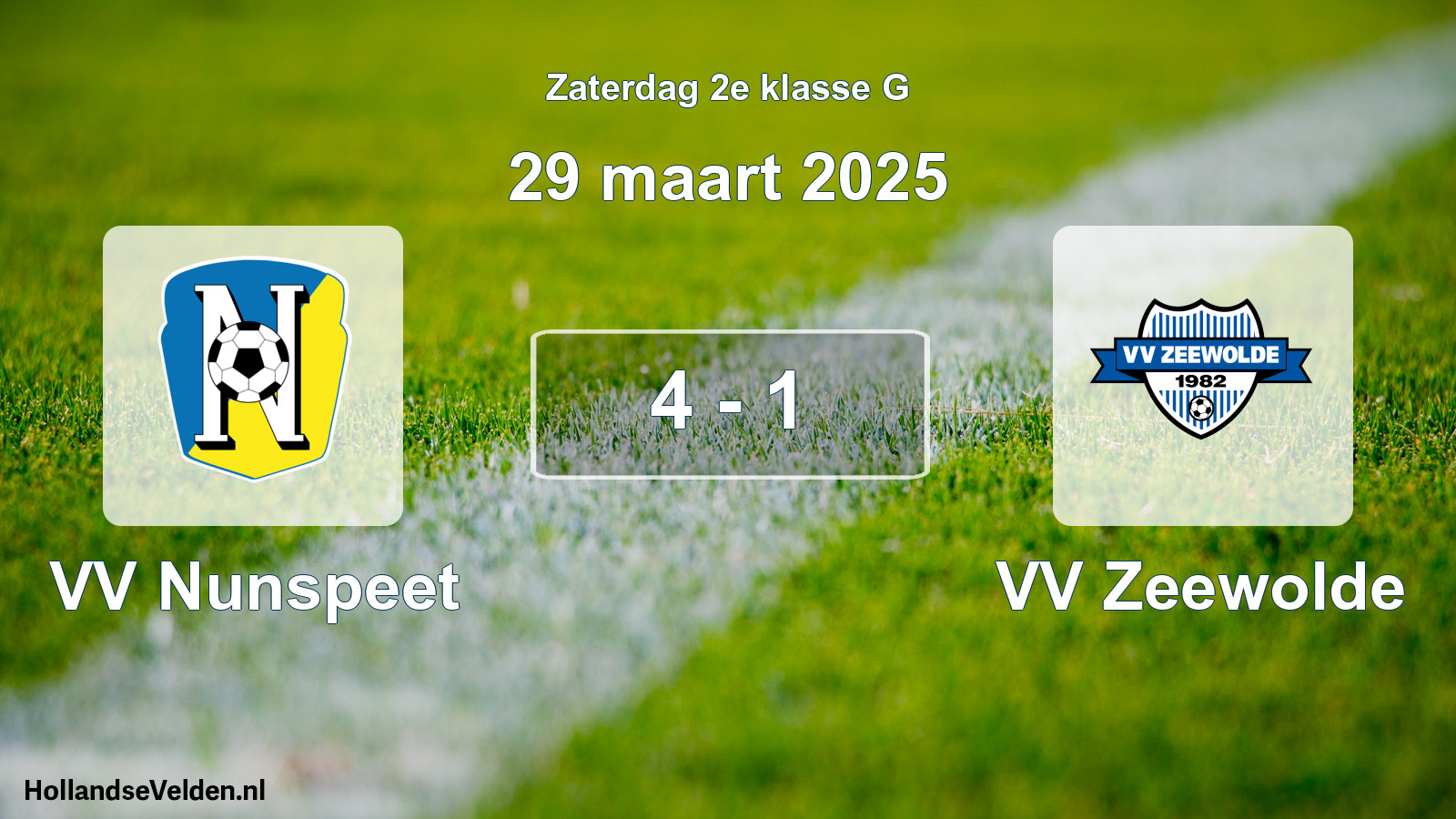Total number of matches played: VV Nunspeet - VV Zeewolde 4 - 1 (29 March 2025)