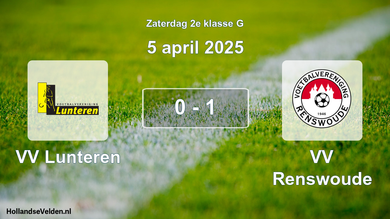 Total number of matches played: VV Lunteren - VV Renswoude 0 - 1 (5 April 2025)