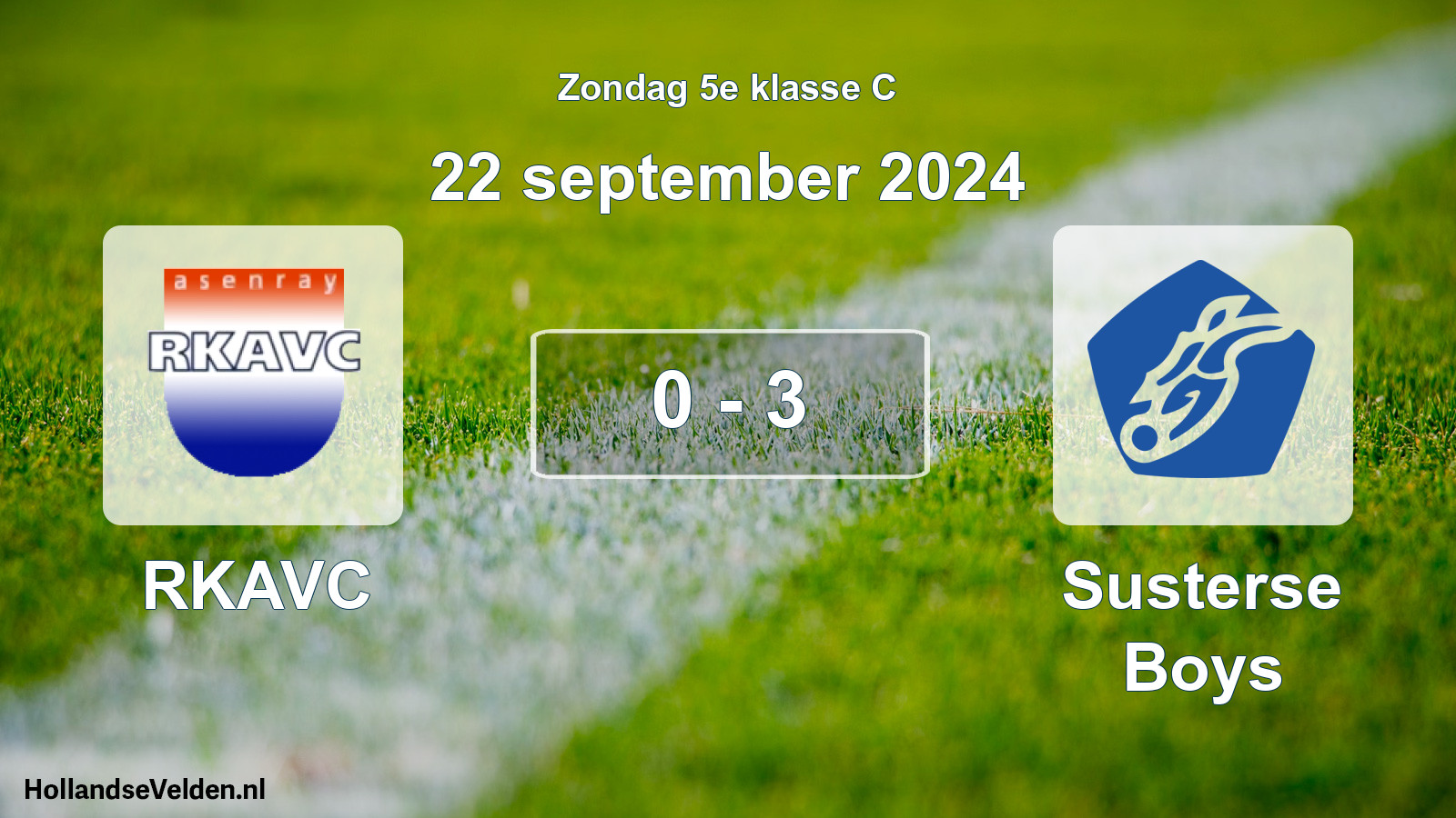 Total number of matches played: RKAVC - Susterse Boys 0 - 3 (22 September 2024)