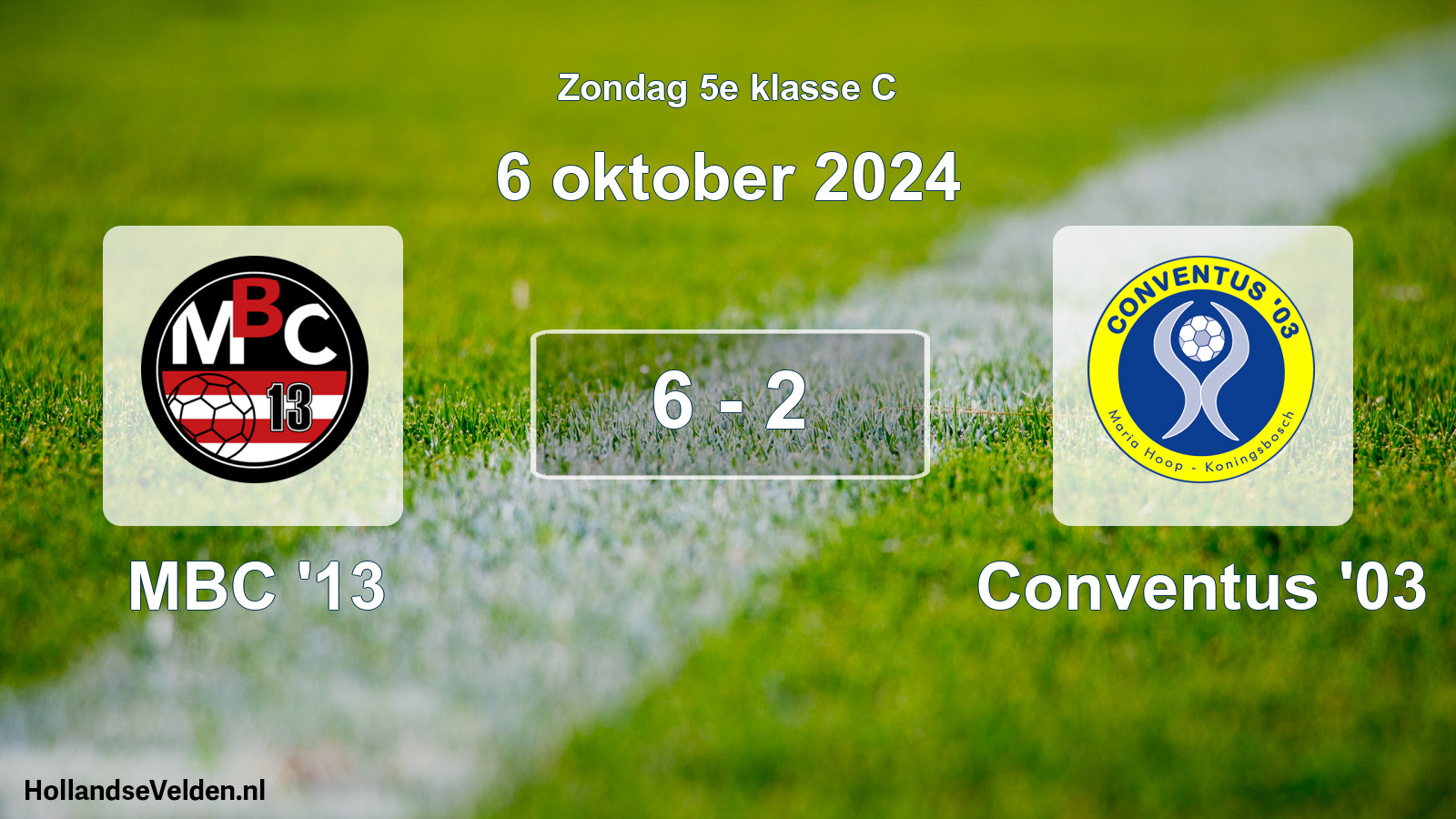 Total number of matches played: MBC '13 - Conventus '03 6 - 2 (6 October 2024)