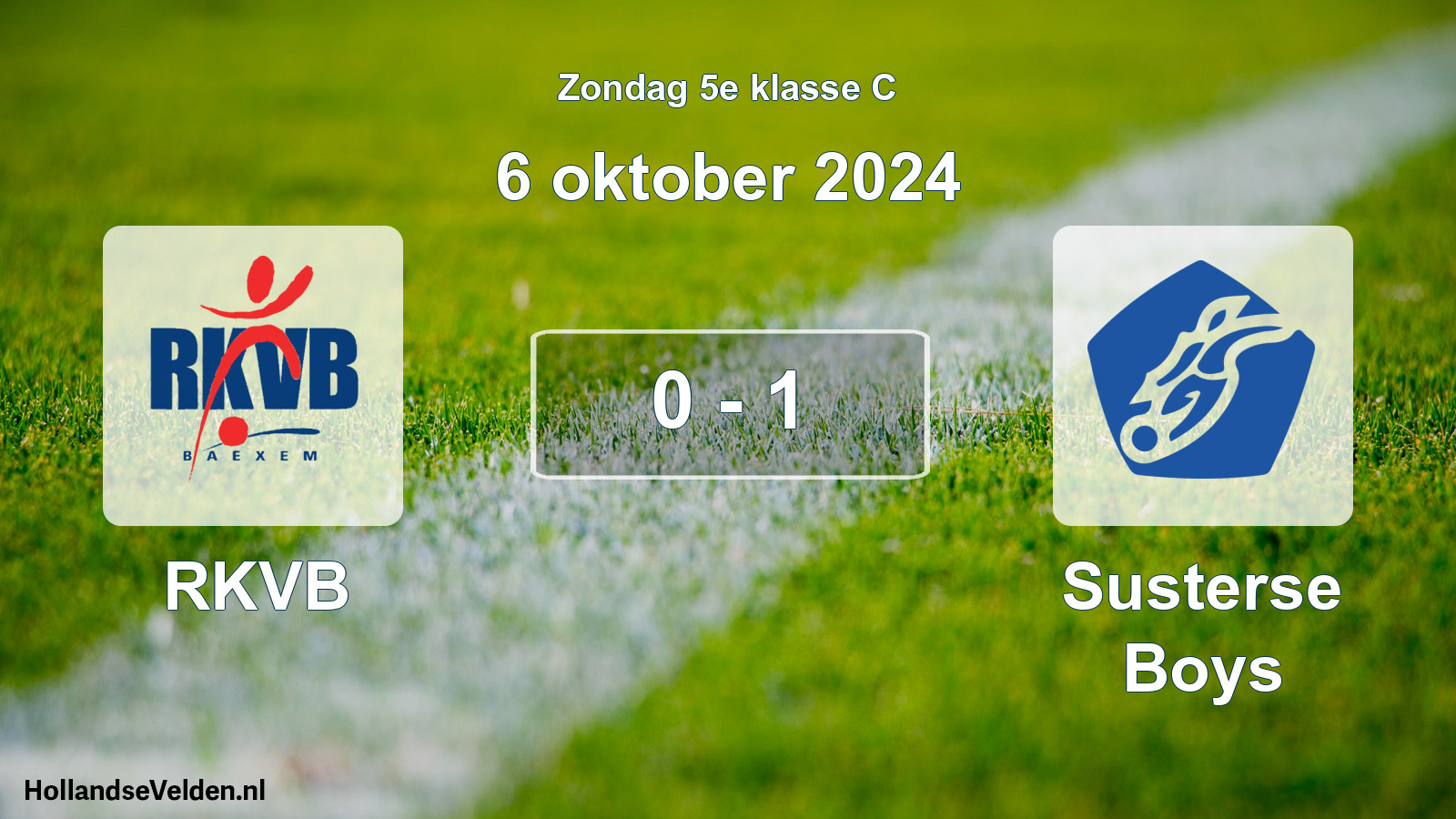 Total number of matches played: RKVB - Susterse Boys 0 - 1 (6 October 2024)