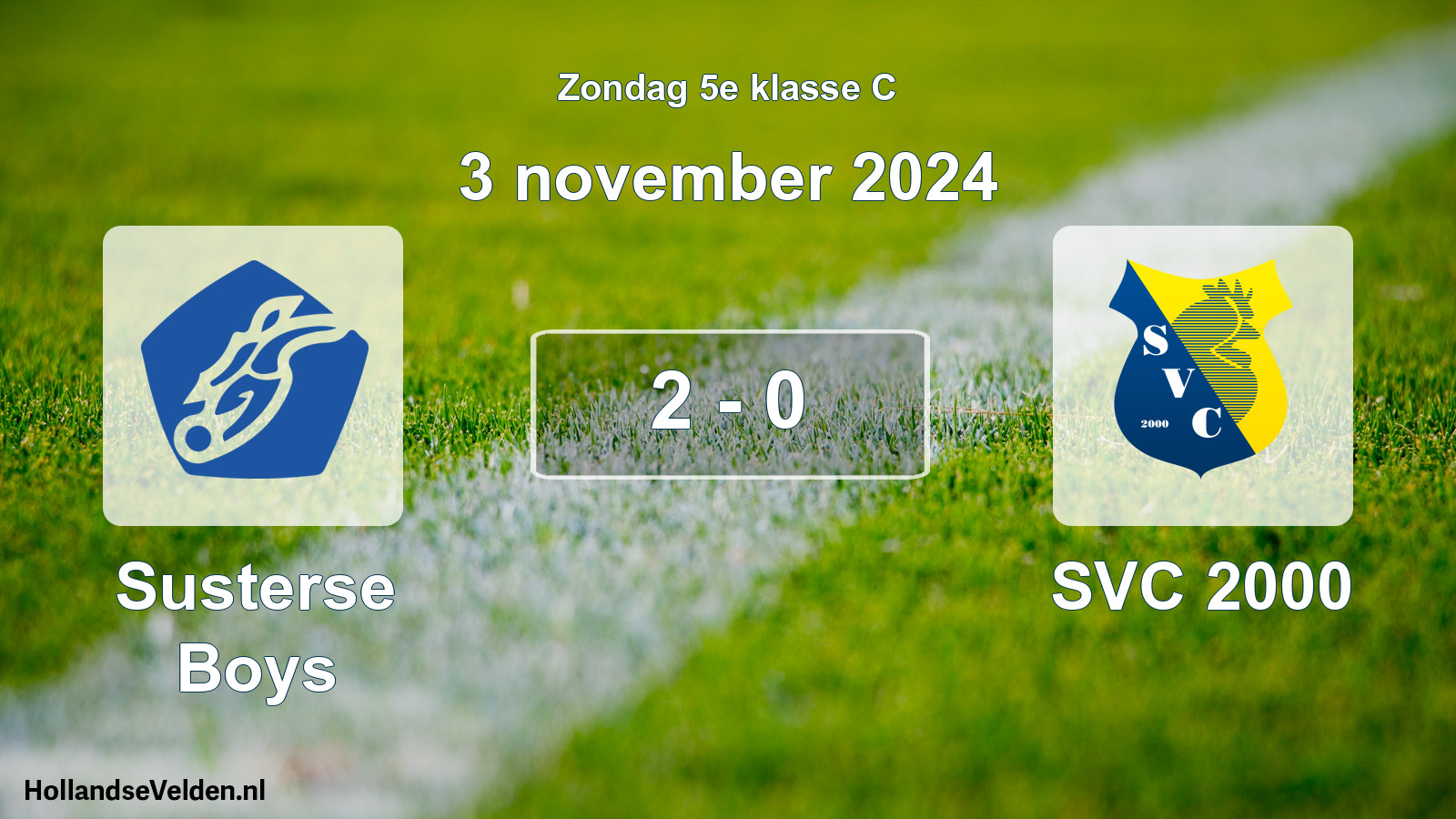 Total number of matches played: Susterse Boys - SVC 2000 2 - 0 (3 November 2024)