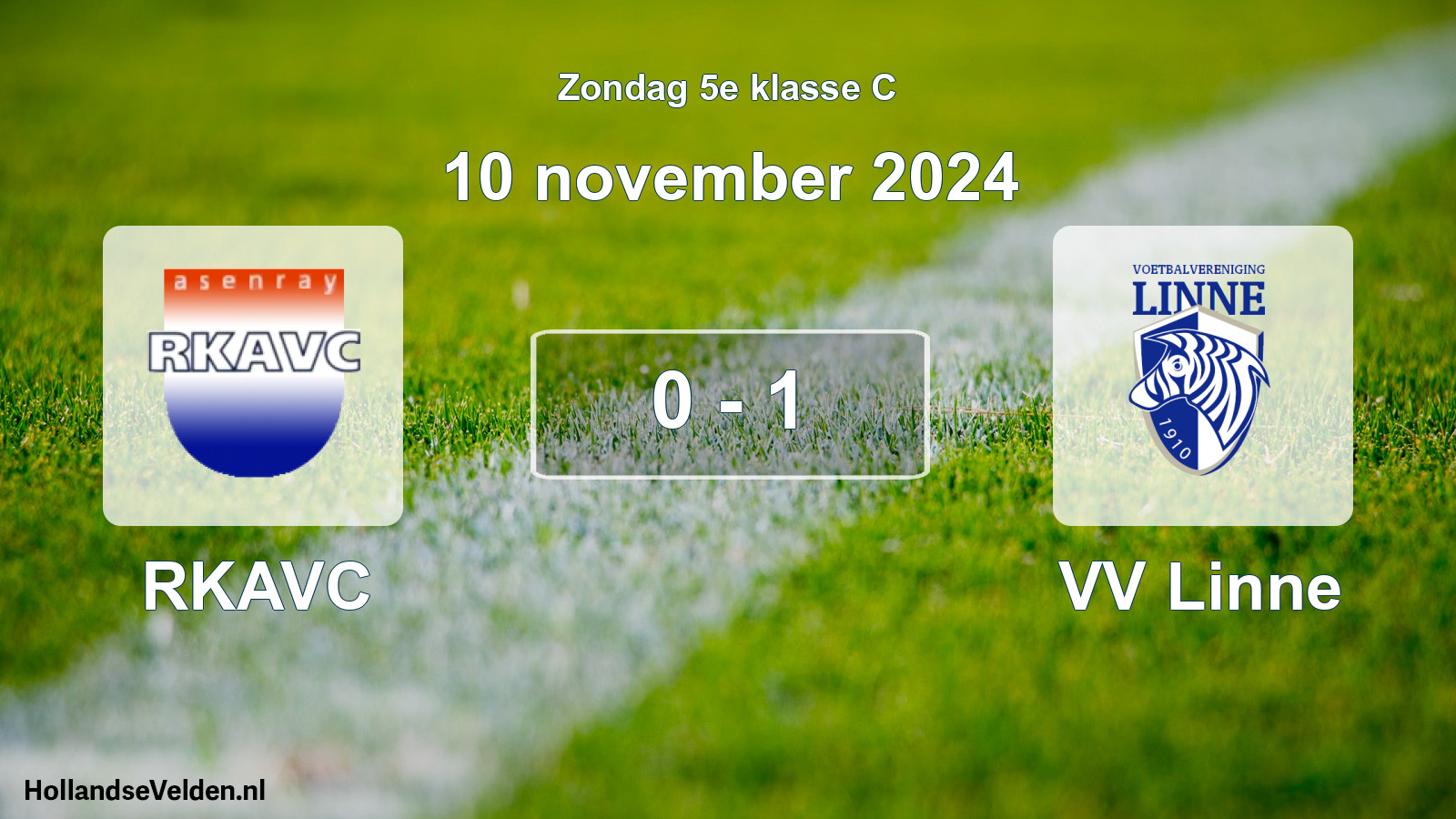 Total number of matches played: RKAVC - VV Linne 0 - 1 (10 November 2024)