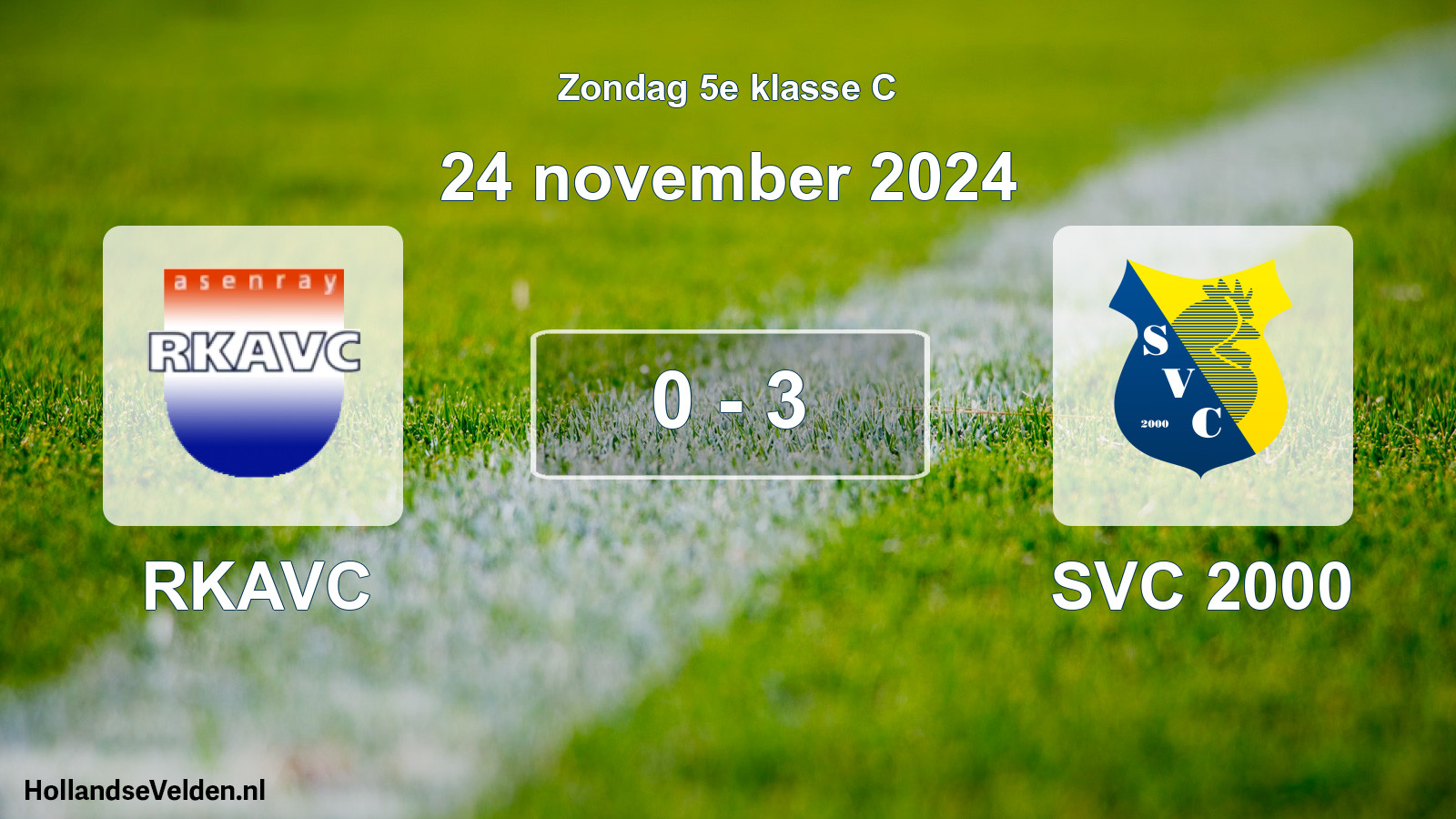 Total number of matches played: RKAVC - SVC 2000 0 - 3 (24 November 2024)