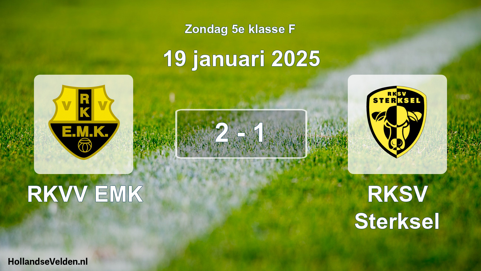 Total number of matches played: RKVV EMK - RKSV Sterksel 2 - 1 (19 January 2025)