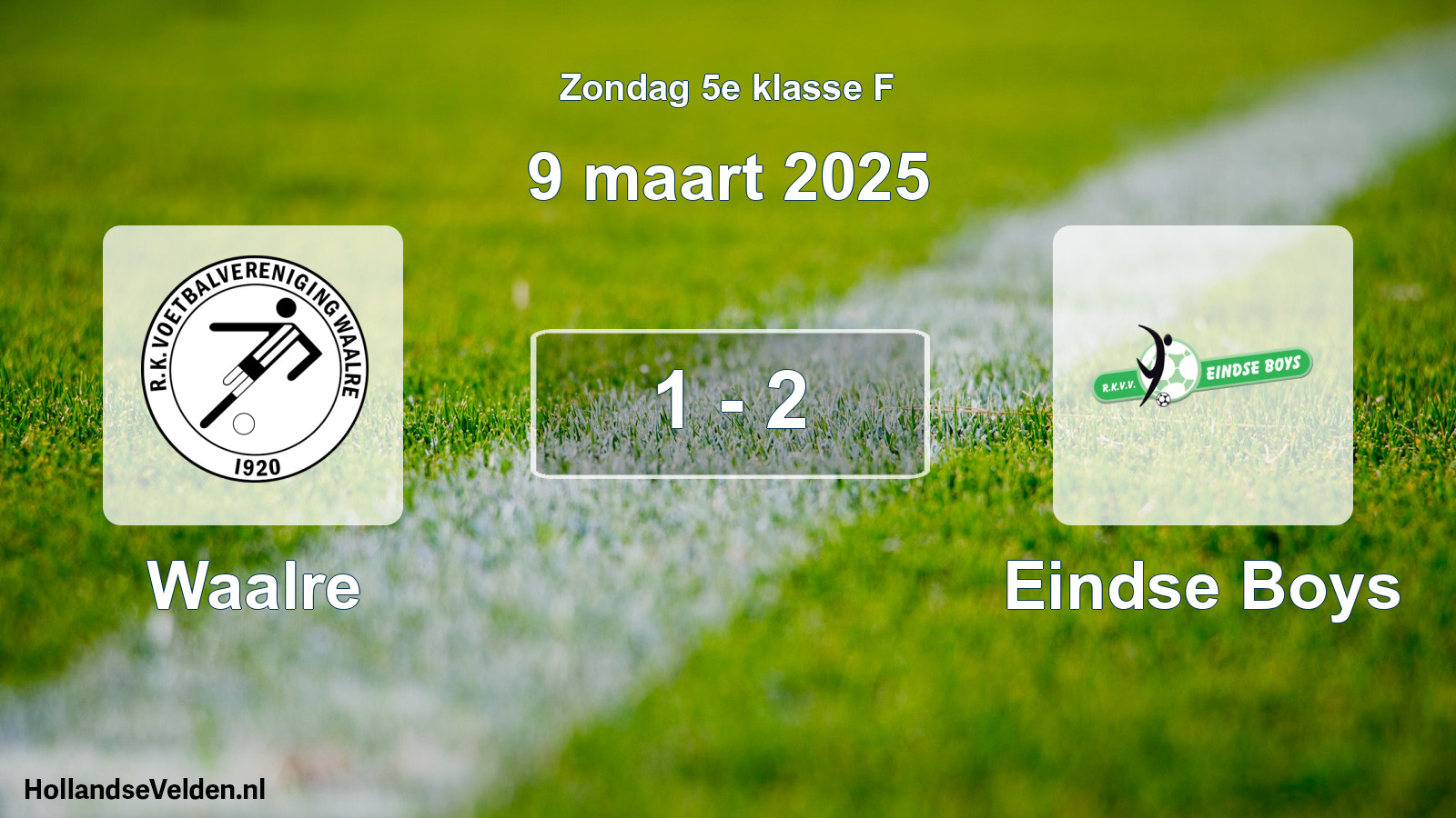Total number of matches played: Waalre - Eindse Boys 1 - 2 (9 March 2025)