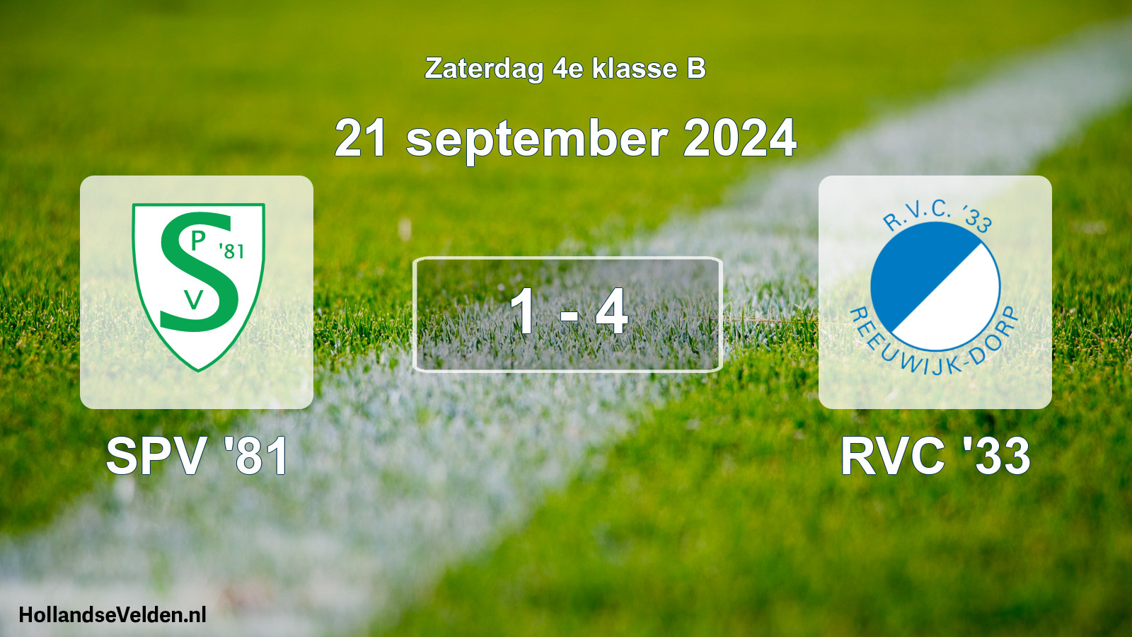 Total number of matches played: SPV '81 - RVC '33 1 - 4 (21 September 2024)