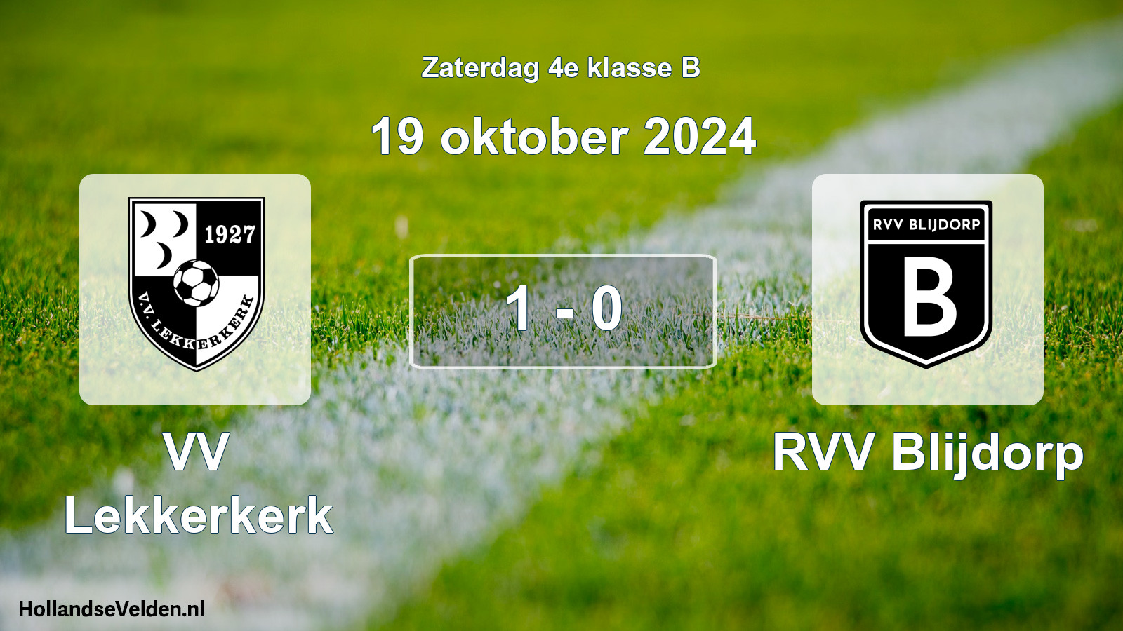 Total number of matches played: VV Lekkerkerk - RVV Blijdorp 1 - 0 (19 October 2024)