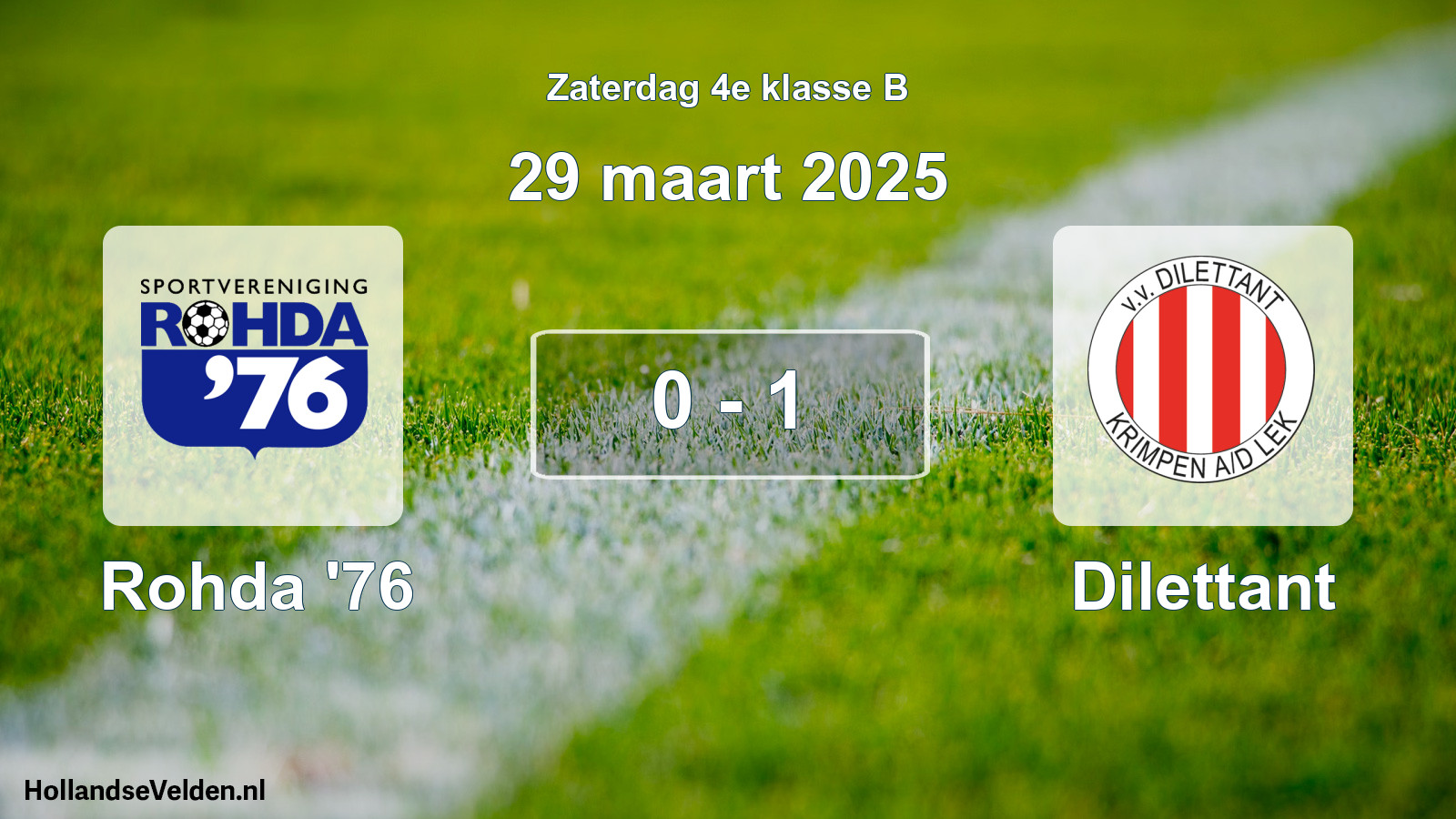 Total number of matches played: Rohda '76 - Dilettant 0 - 1 (29 March 2025)