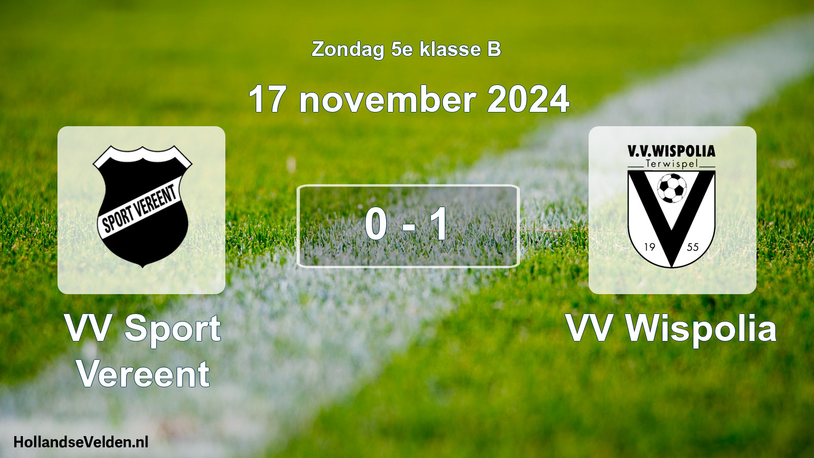 Total number of matches played: VV Sport Vereent - VV Wispolia 0 - 1 (17 November 2024)