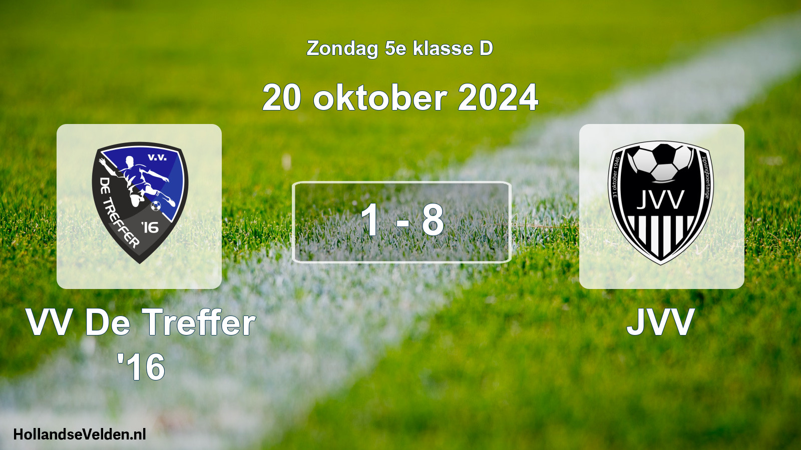 Total number of matches played: VV De Treffer '16 - JVV 1 - 8 (20 October 2024)