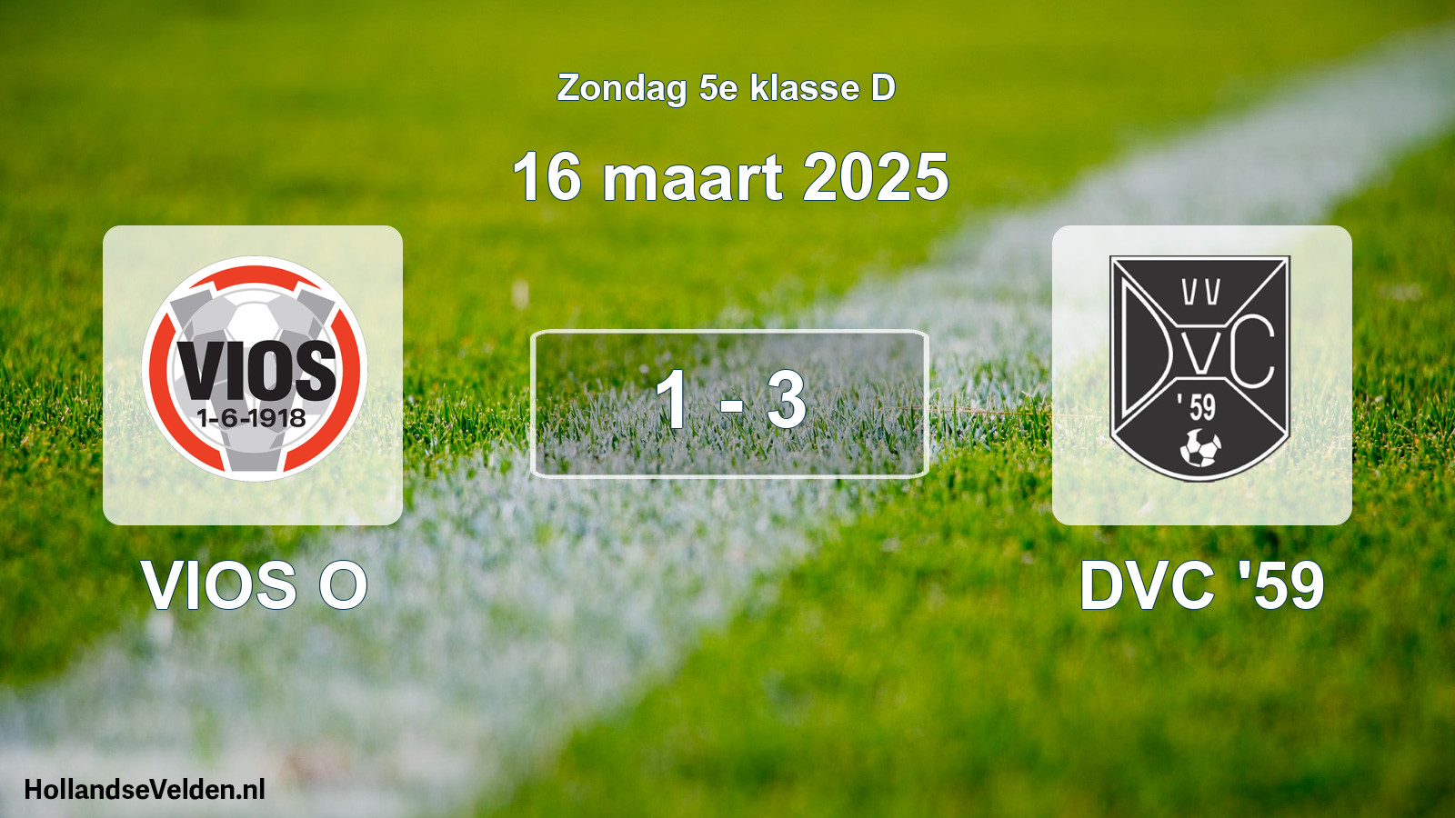 Total number of matches played: VIOS O - DVC '59 1 - 3 (16 March 2025)