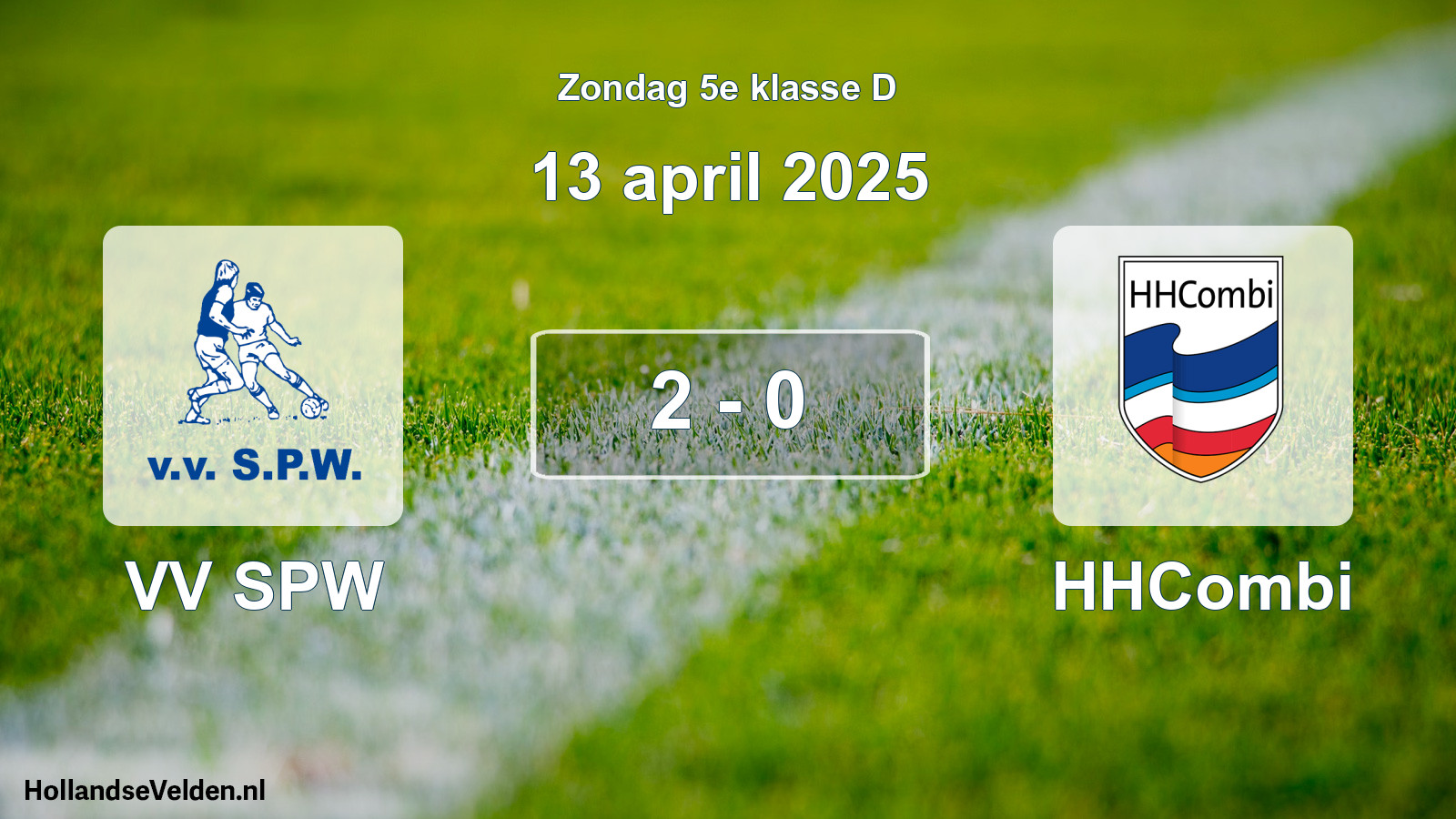 Total number of matches played: VV SPW - HHCombi 2 - 0 (13 April 2025)