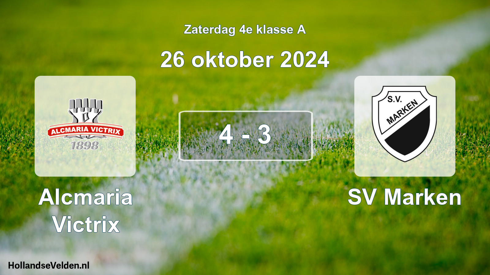 Total number of matches played: Alcmaria Victrix - SV Marken 4 - 3 (26 October 2024)