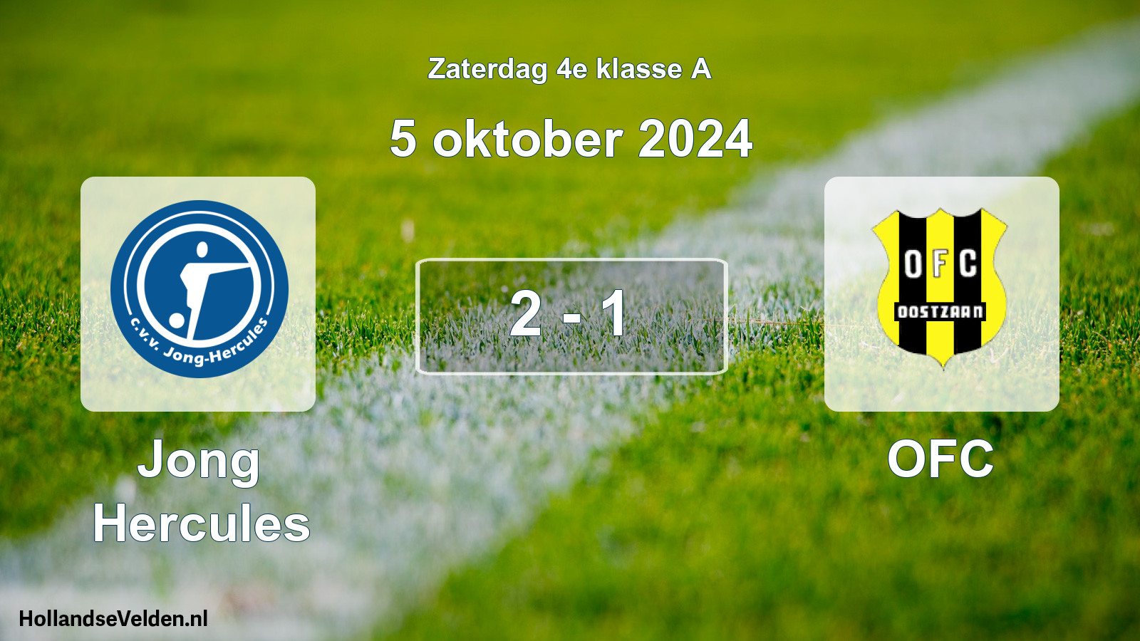 Total number of matches played: Jong Hercules - OFC 2 - 1 (5 October 2024)