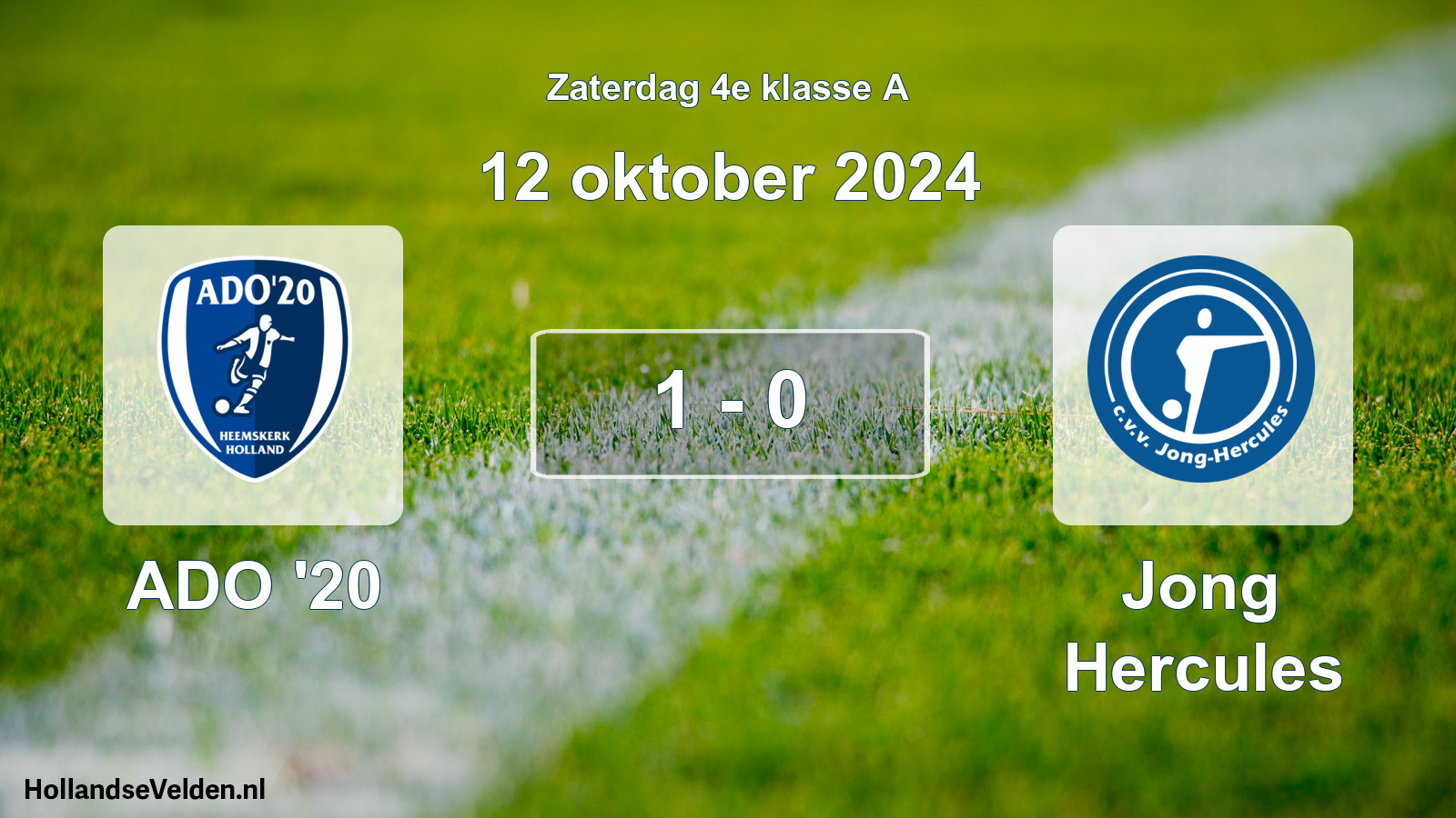 Total number of matches played: ADO '20 - Jong Hercules 1 - 0 (12 October 2024)