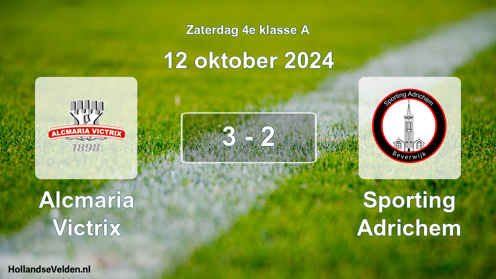 Total number of matches played: Alcmaria Victrix - Sporting Adrichem 3 - 2 (12 October 2024)