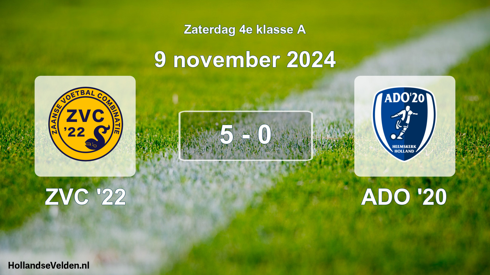 Total number of matches played: ZVC '22 - ADO '20 5 - 0 (9 November 2024)