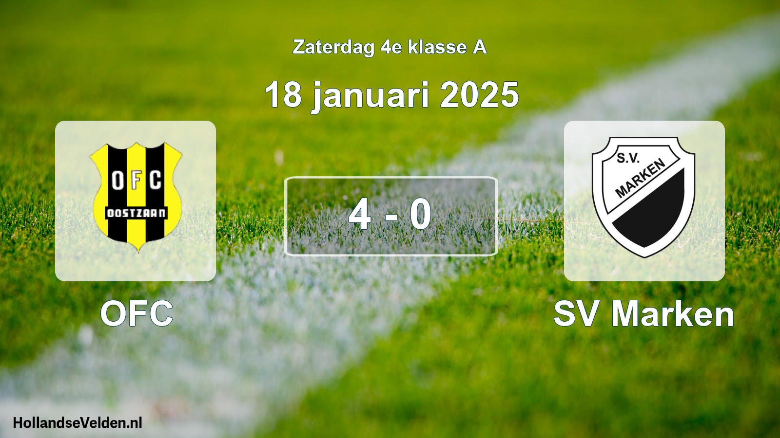 Total number of matches played: OFC - SV Marken 4 - 0 (18 January 2025)