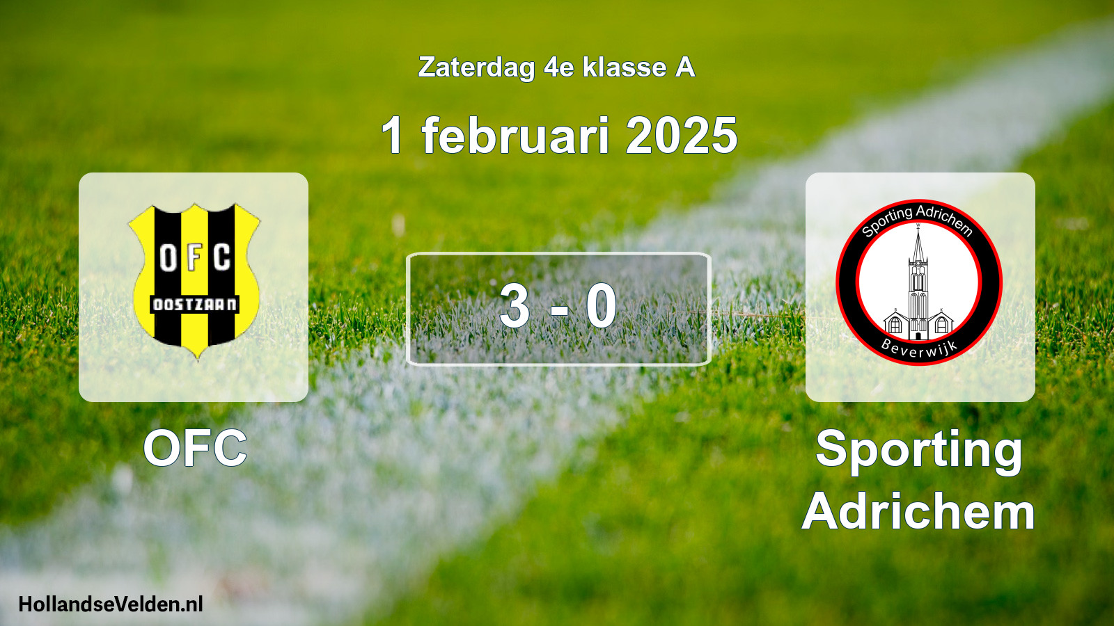 Total number of matches played: OFC - Sporting Adrichem 3 - 0 (1 February 2025)