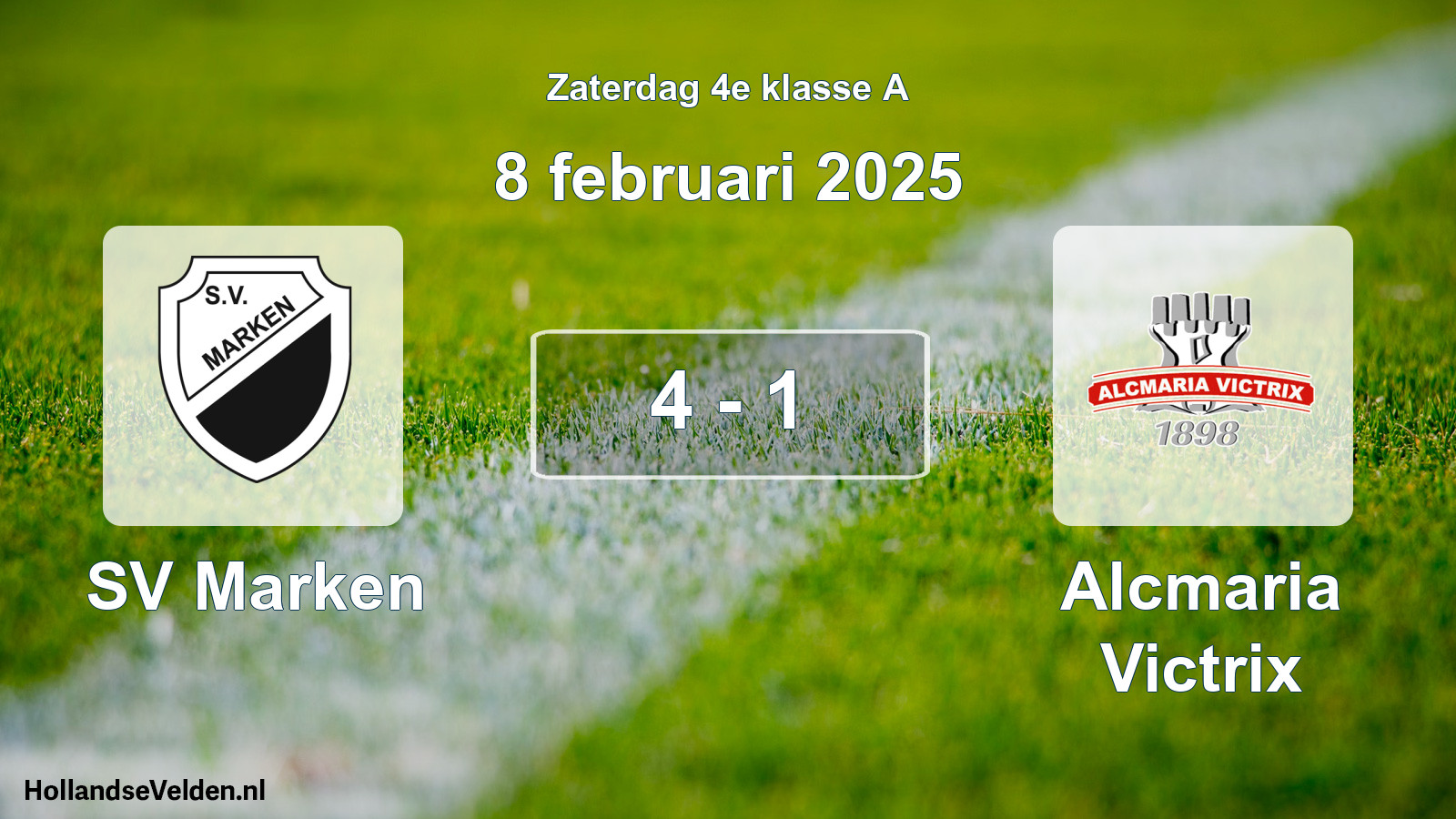 Total number of matches played: SV Marken - Alcmaria Victrix 4 - 1 (8 February 2025)