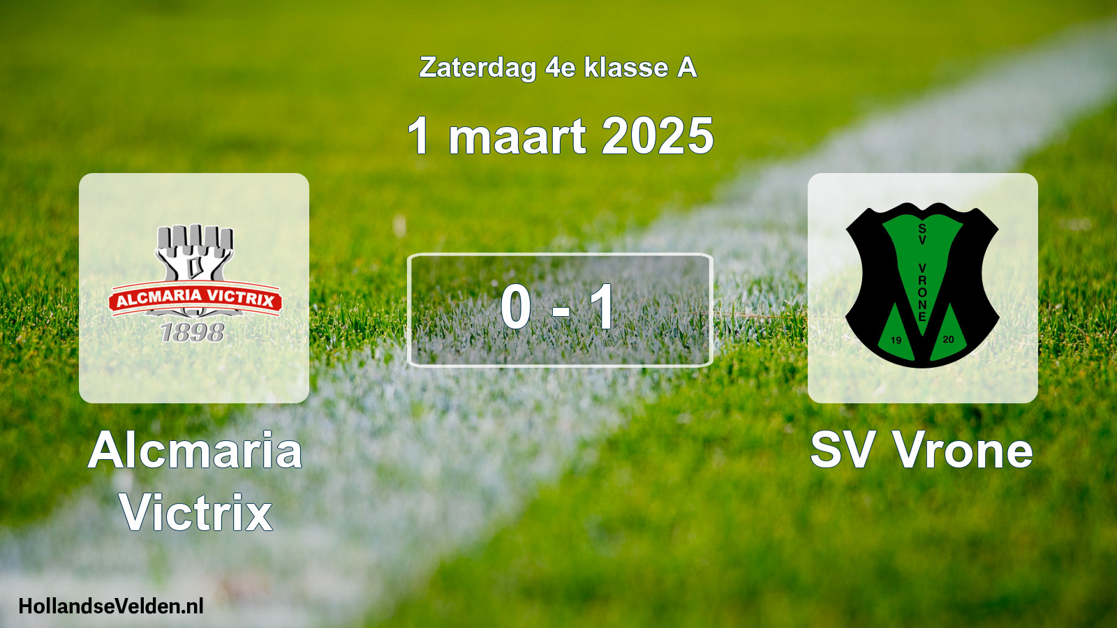 Total number of matches played: Alcmaria Victrix - SV Vrone 0 - 1 (1 March 2025)