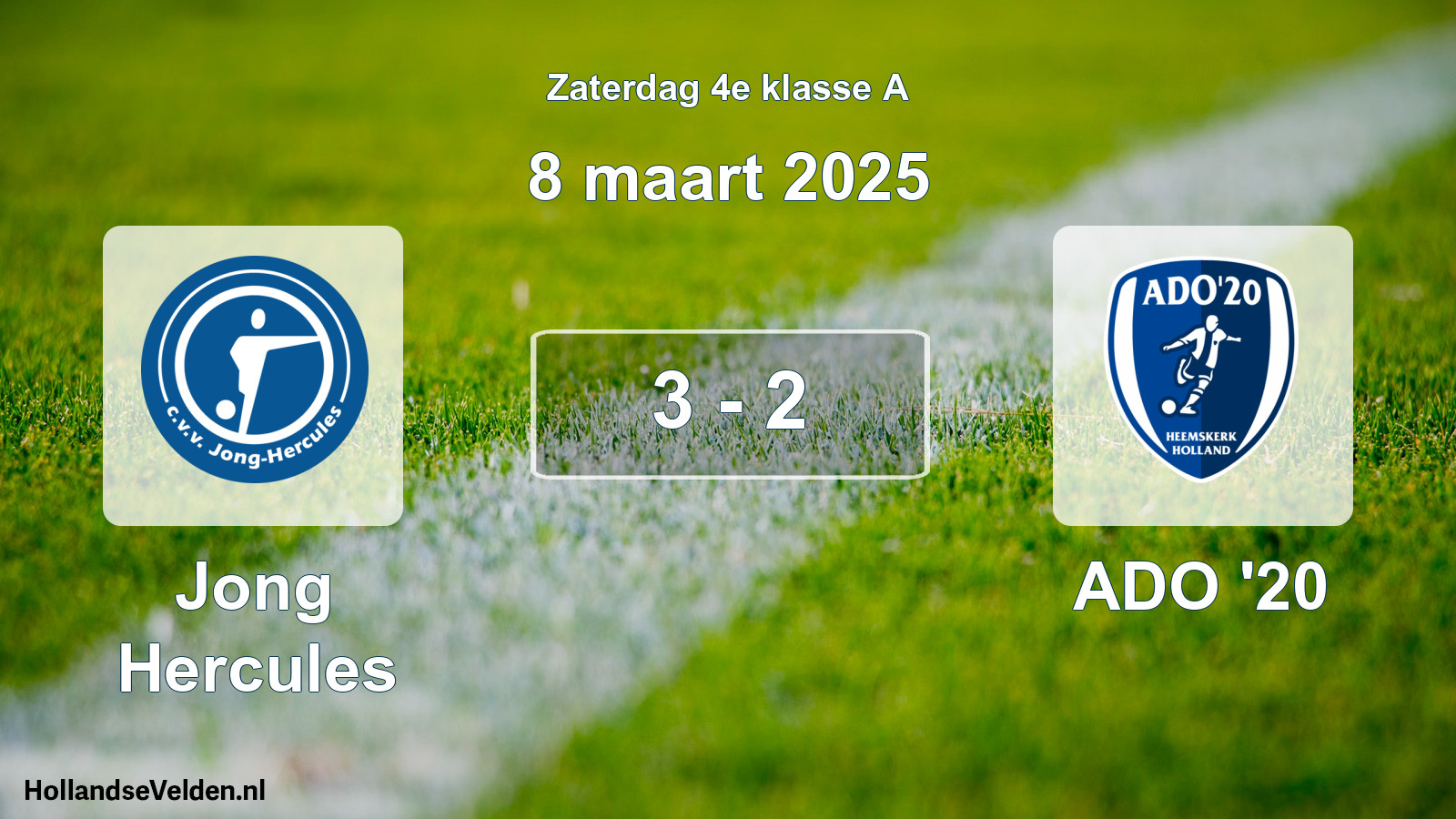 Total number of matches played: Jong Hercules - ADO '20 3 - 2 (8 March 2025)