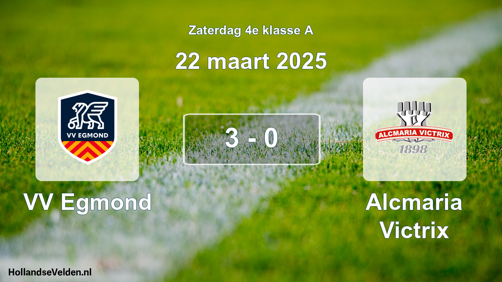 Total number of matches played: VV Egmond - Alcmaria Victrix 3 - 0 (22 March 2025)