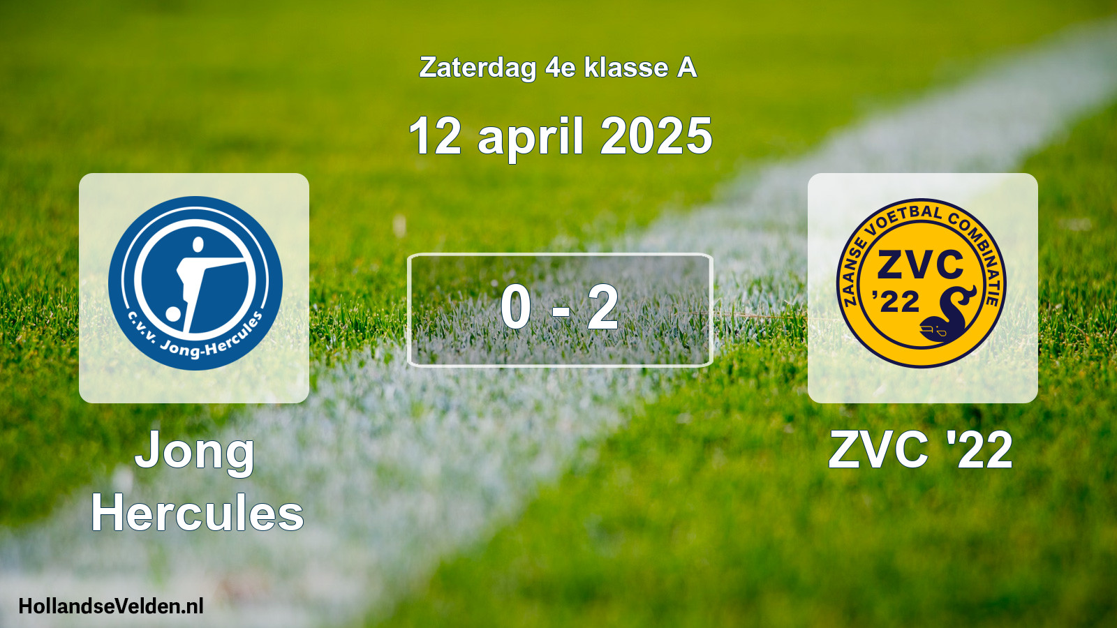 Total number of matches played: Jong Hercules - ZVC '22 0 - 2 (12 April 2025)