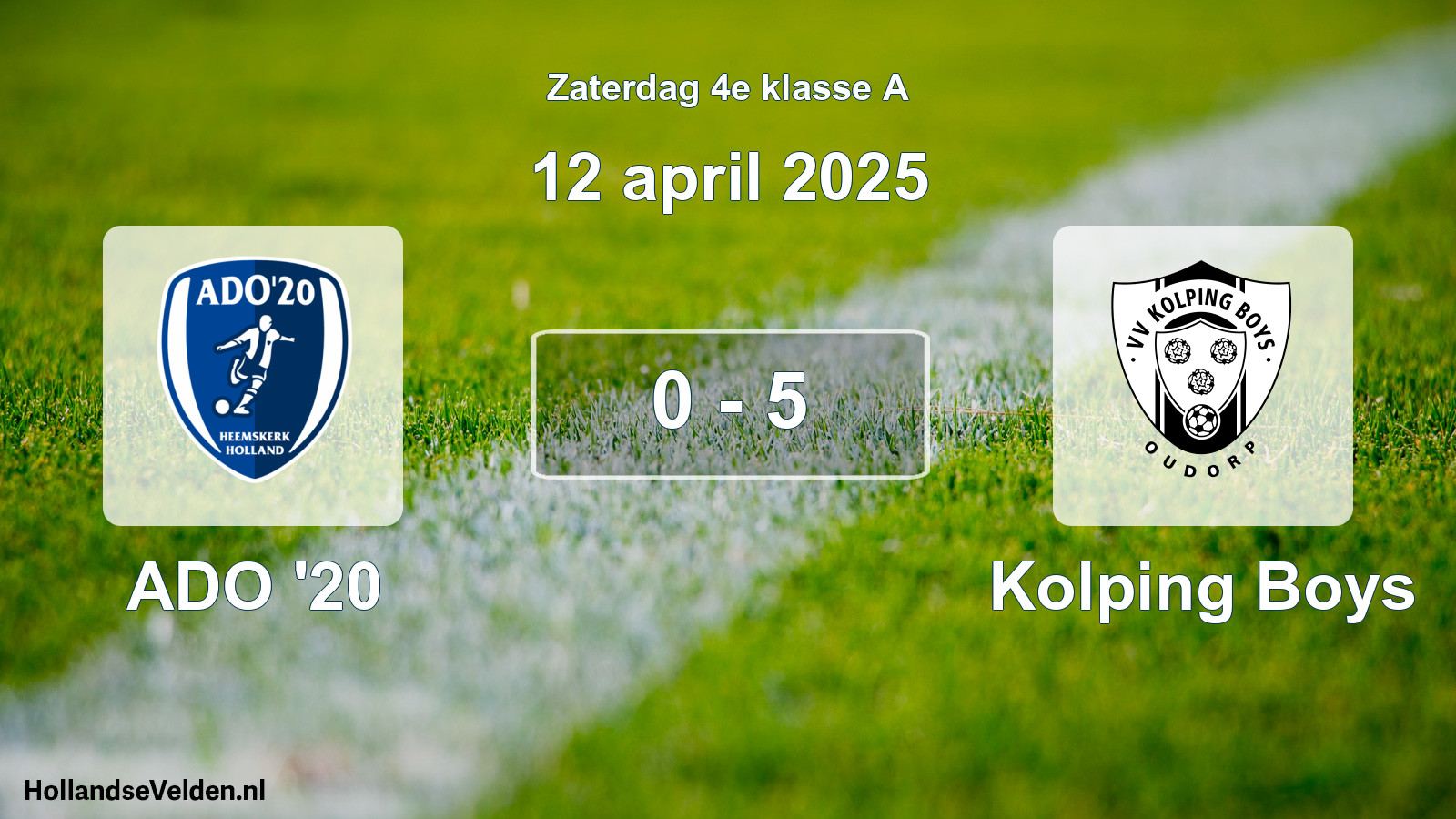 Total number of matches played: ADO '20 - Kolping Boys 0 - 5 (12 April 2025)