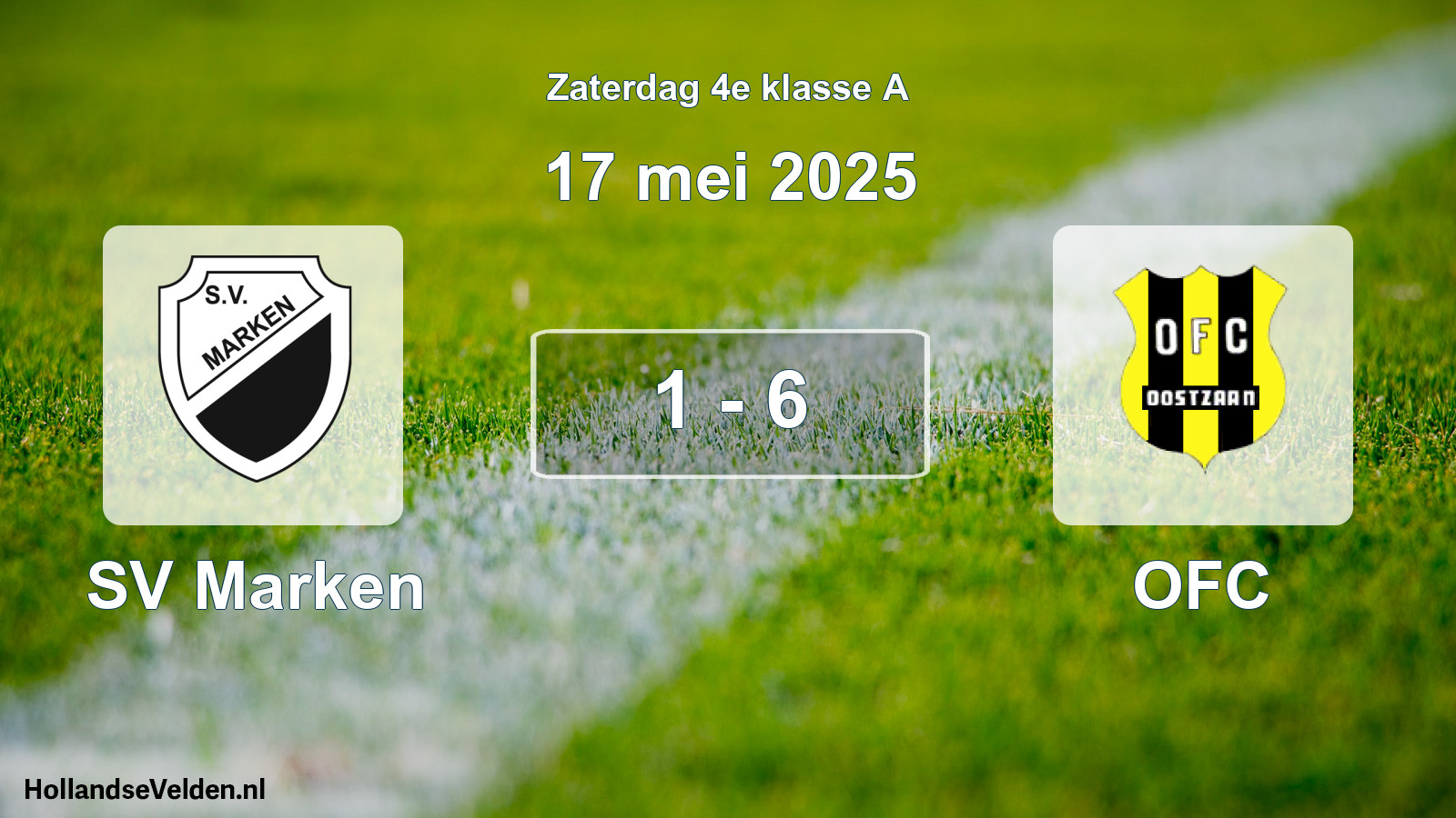 Total number of matches played: SV Marken - OFC 1 - 6 (17 May 2025)