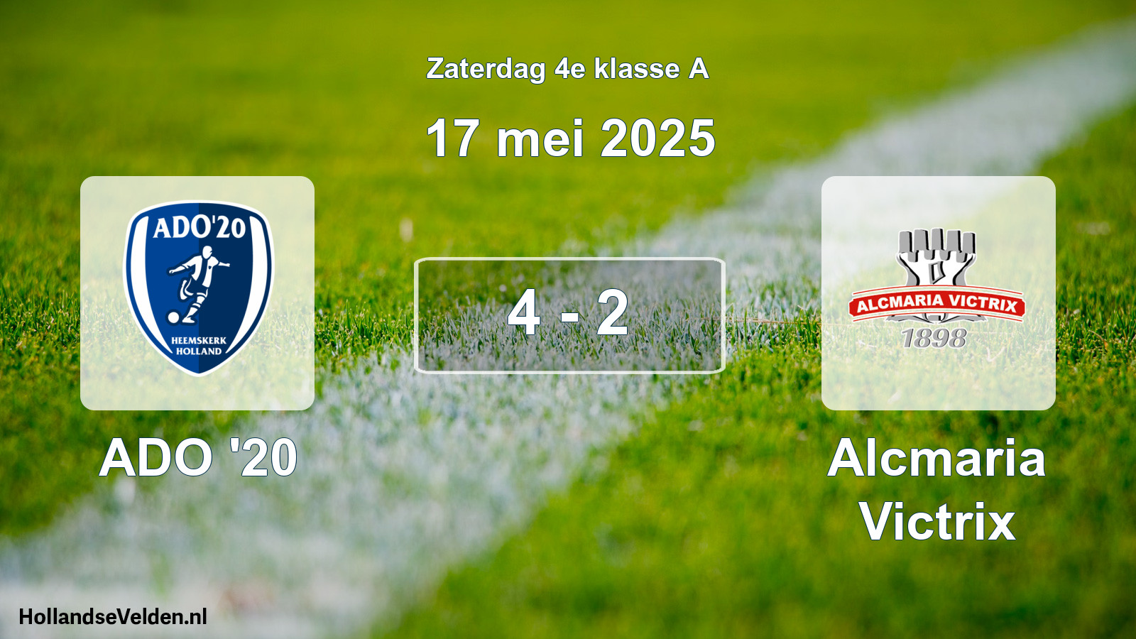 Total number of matches played: ADO '20 - Alcmaria Victrix 4 - 2 (17 May 2025)