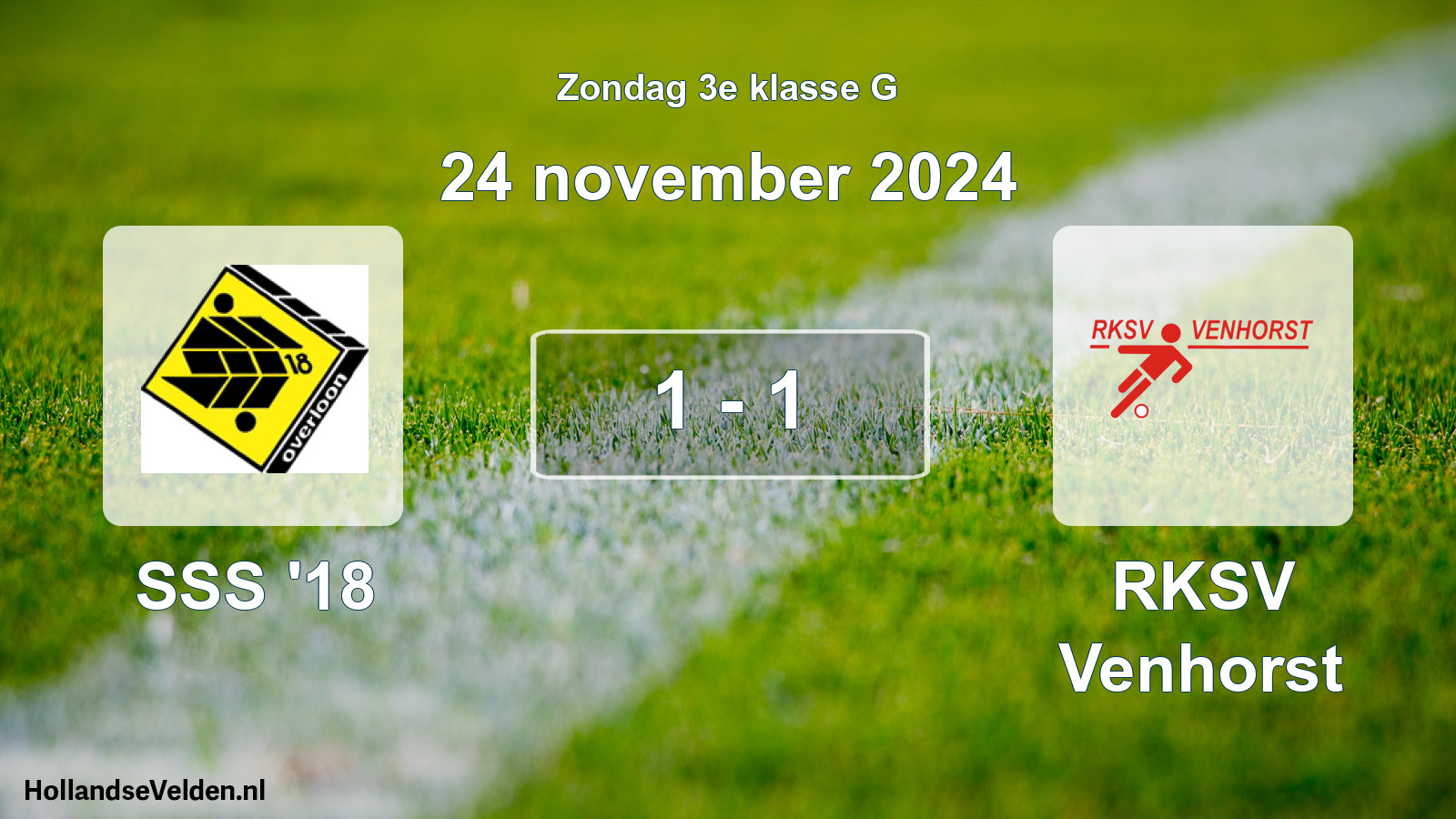Total number of matches played: SSS '18 - RKSV Venhorst 1 - 1 (24 November 2024)