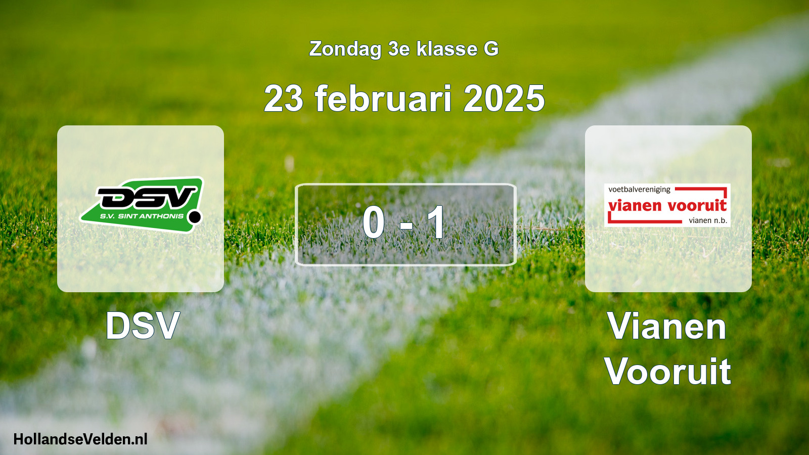 Total number of matches played: DSV - Vianen Vooruit 0 - 1 (23 February 2025)