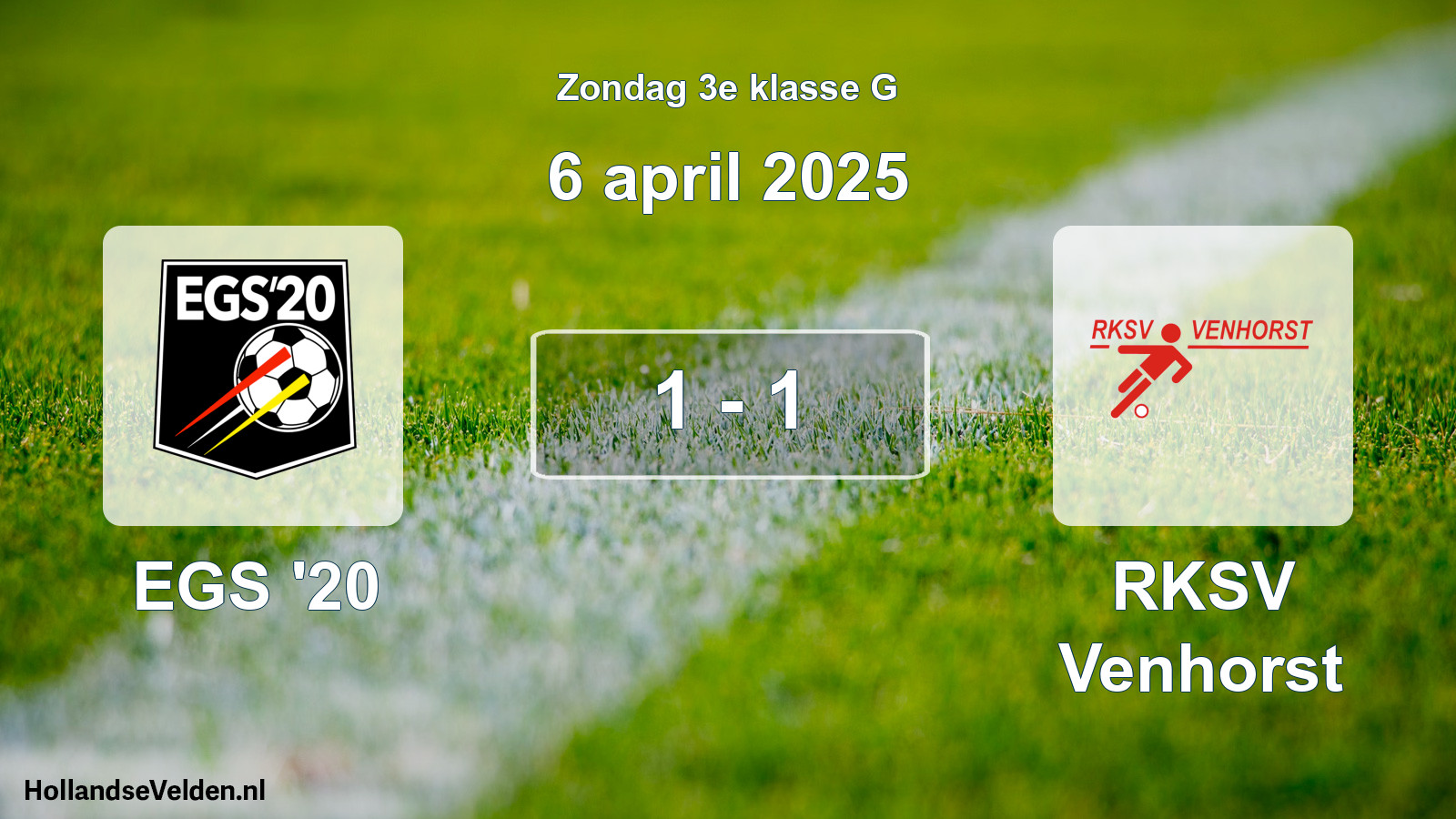 Total number of matches played: EGS '20 - RKSV Venhorst 1 - 1 (6 April 2025)