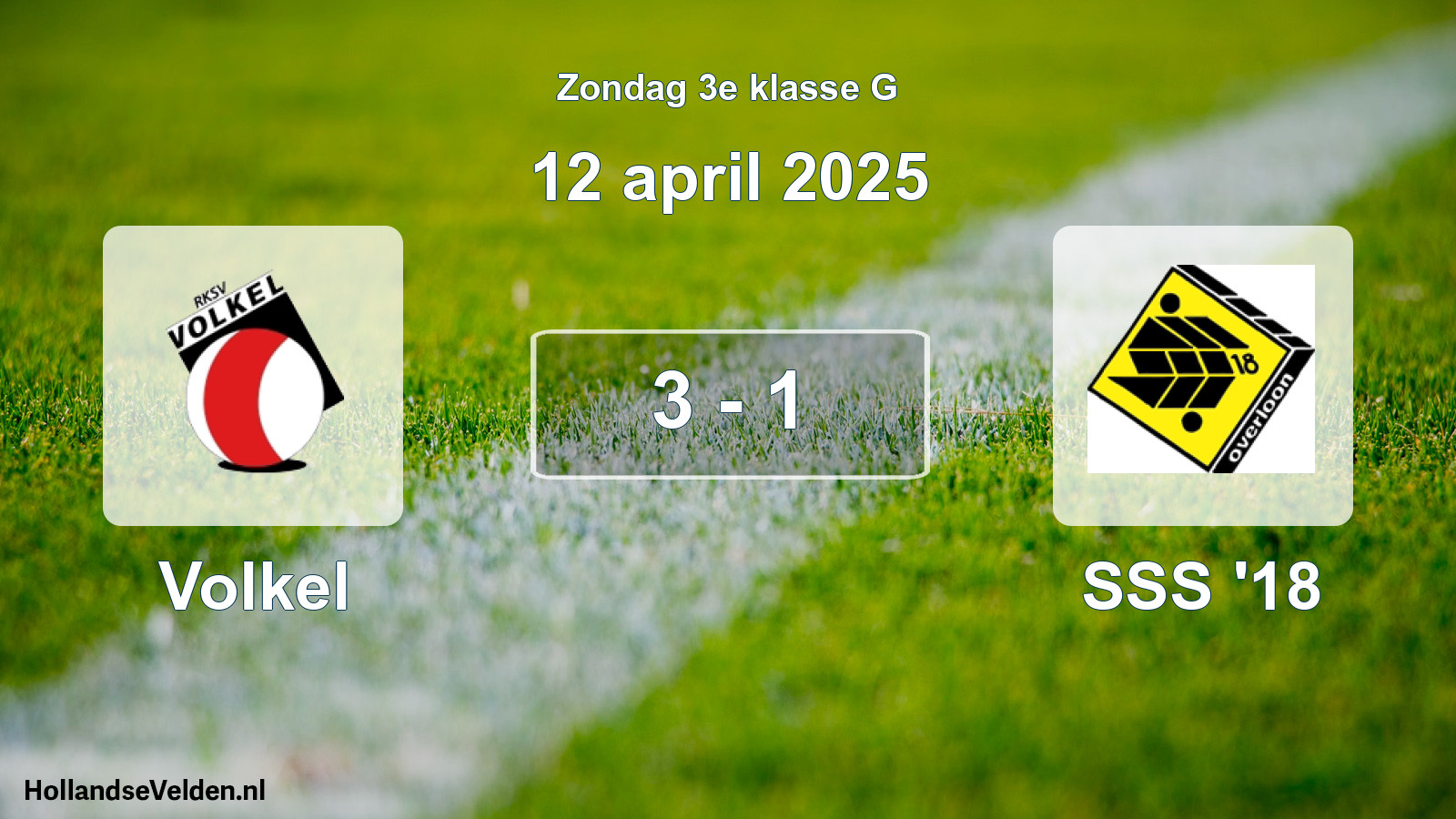Total number of matches played: Volkel - SSS '18 3 - 1 (12 April 2025)