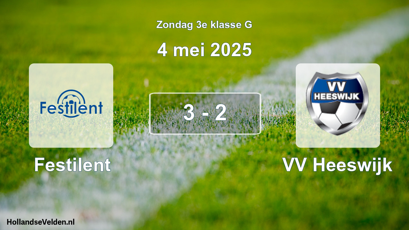 Total number of matches played: Festilent - VV Heeswijk 3 - 2 (4 May 2025)