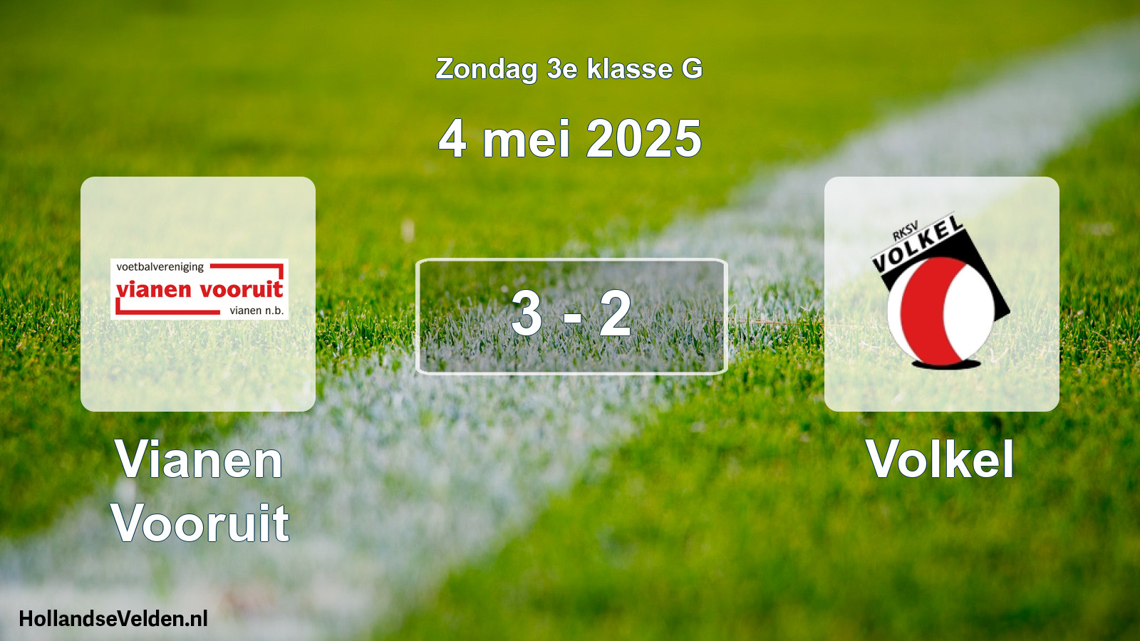 Total number of matches played: Vianen Vooruit - Volkel 3 - 2 (4 May 2025)