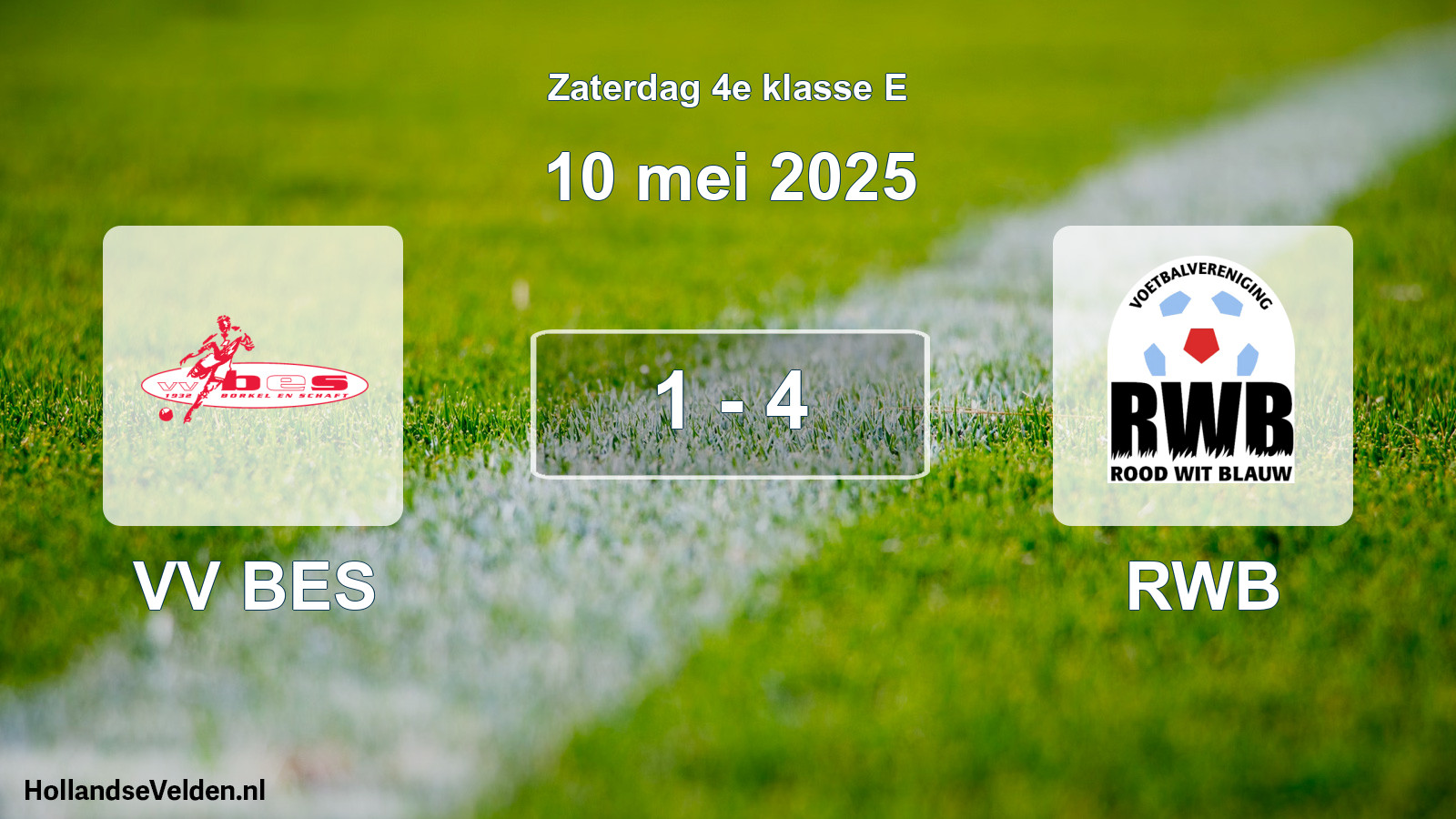 Total number of matches played: VV BES - RWB 1 - 4 (10 May 2025)