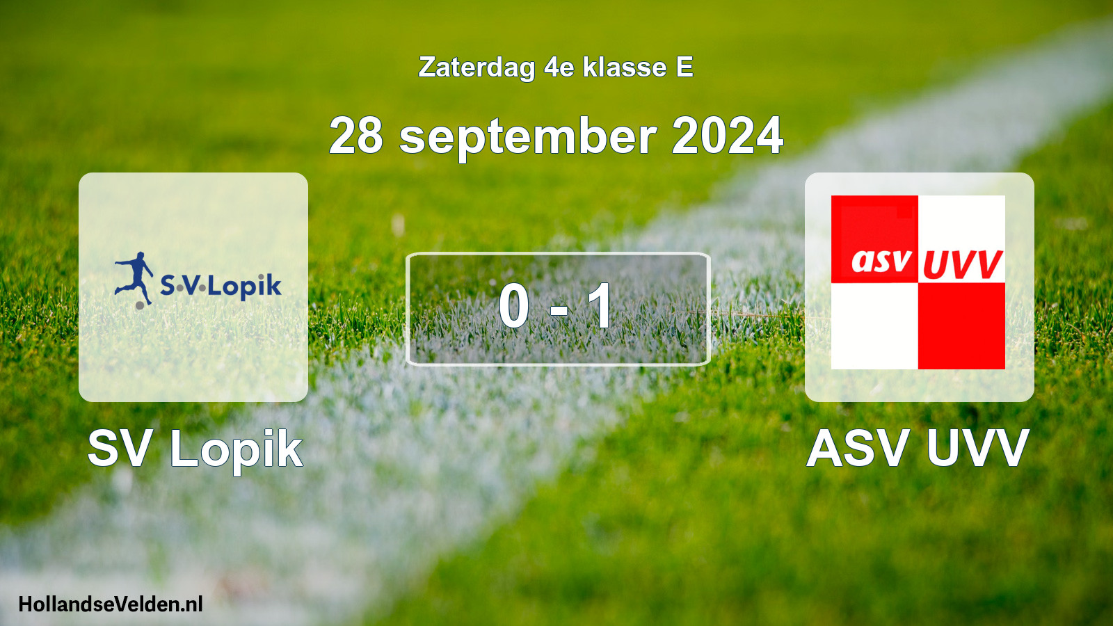 Total number of matches played: SV Lopik - ASV UVV 0 - 1 (28 September 2024)