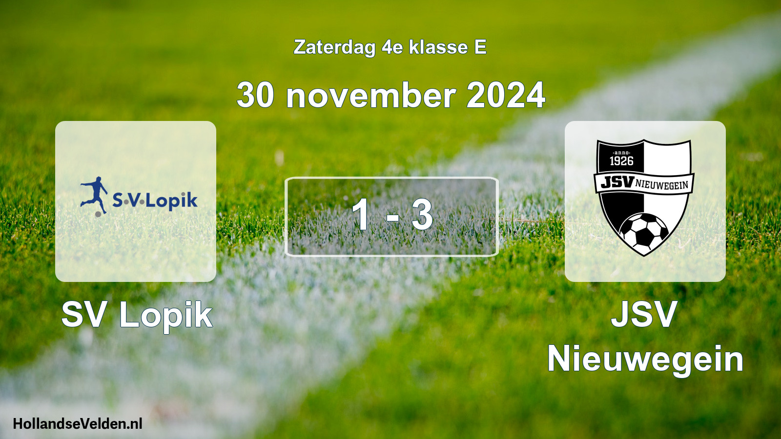 Total number of matches played: SV Lopik - JSV Nieuwegein 1 - 3 (30 November 2024)