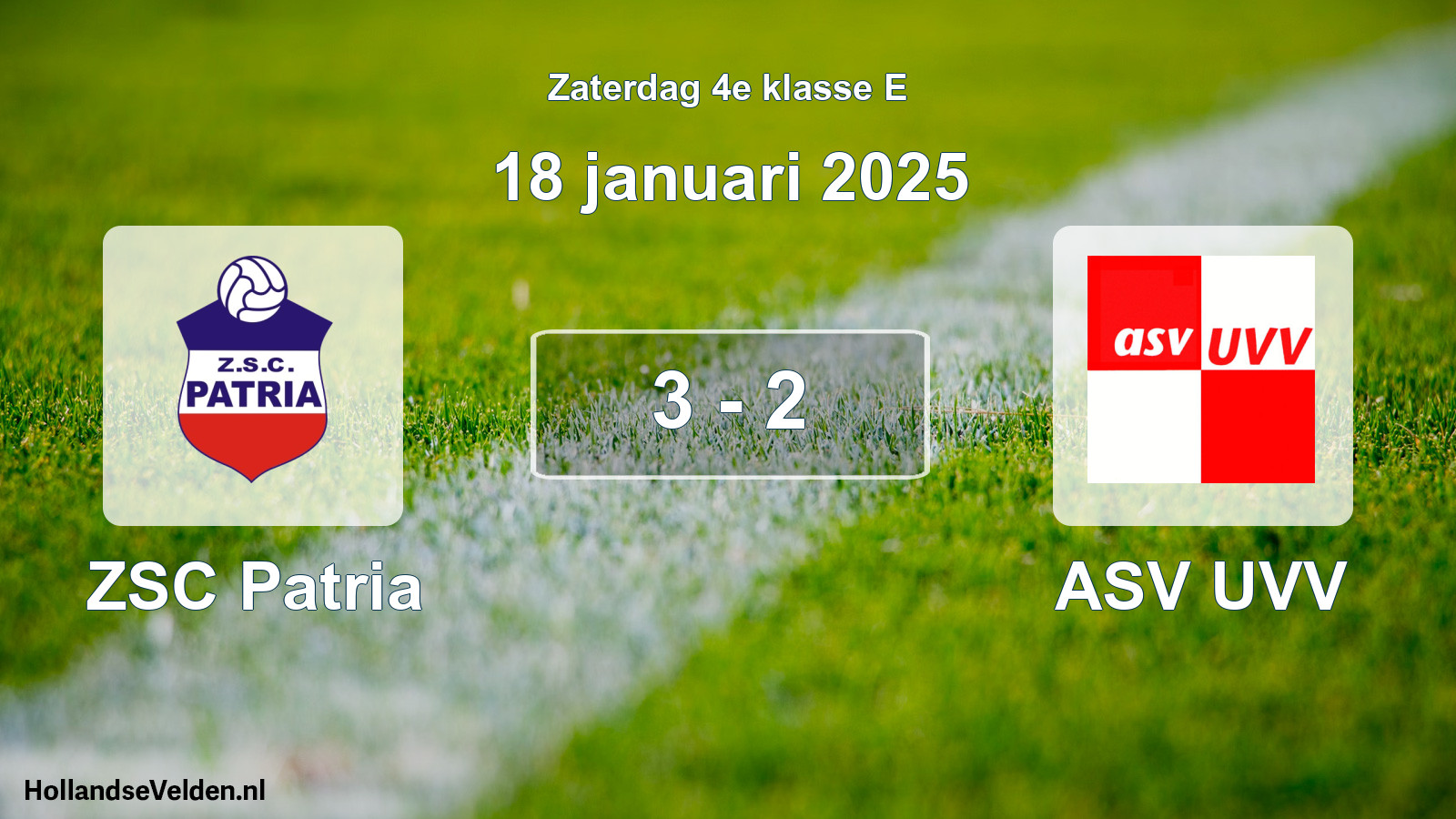 Total number of matches played: ZSC Patria - ASV UVV 3 - 2 (18 January 2025)